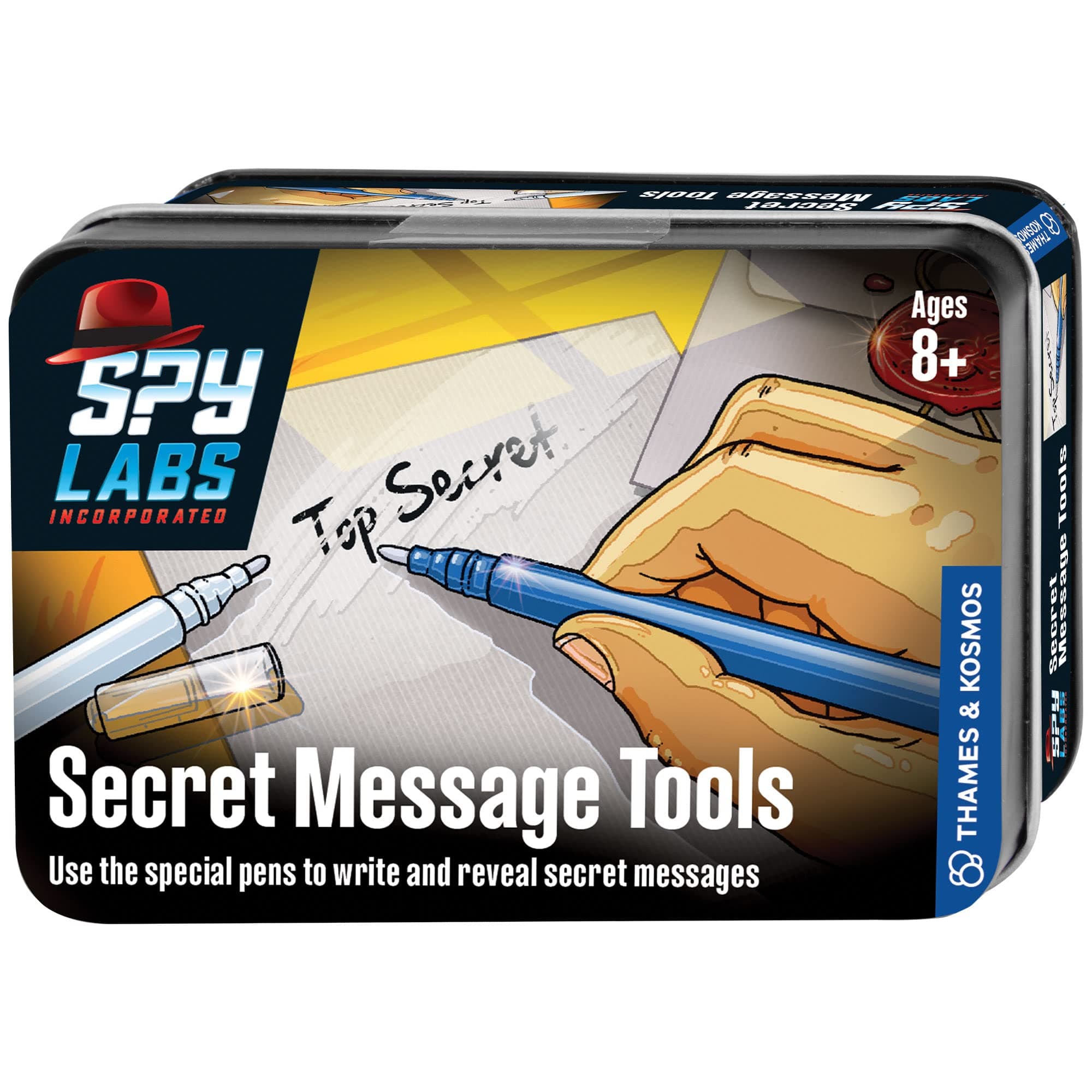 Thames & Kosmos Spy Labs Inc: Secret Message Tool Exchange Confidential Information with a Secret Pen | Trading Essentials by Detective Gear Experts for Young Investigators Medium