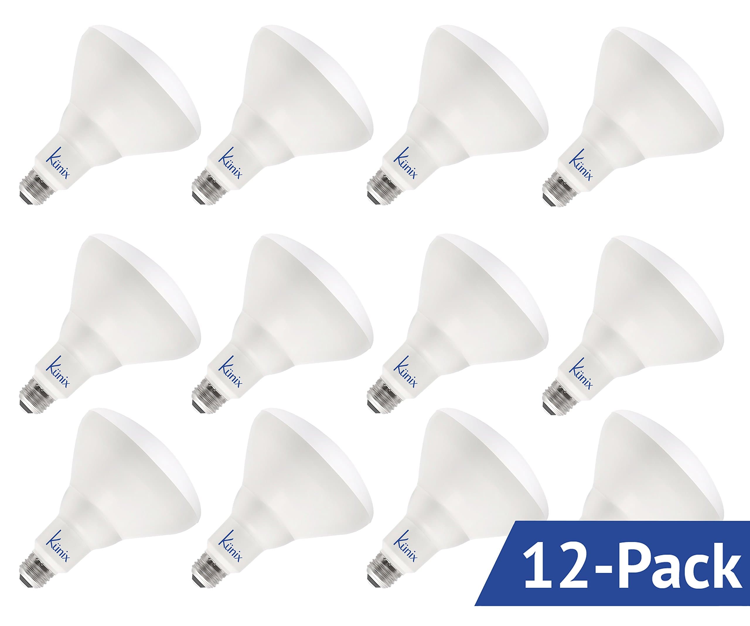 12 - Pack of BR40 LED Light Bulb Comfortview, 15W (100W Eq), Crystal White Glow (5000K), 1,100 Lumens, Medium Screw Base (E26), Wide Flood Light Bulb, 120° Beam Angle, UL and Energy Star
