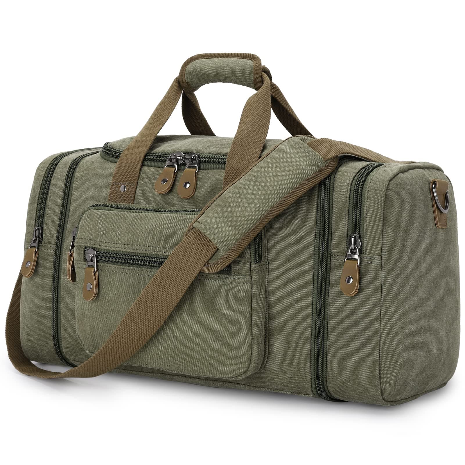 Canvas Duffle Bag for Travel 50L Duffel Overnight Weekender Bag
