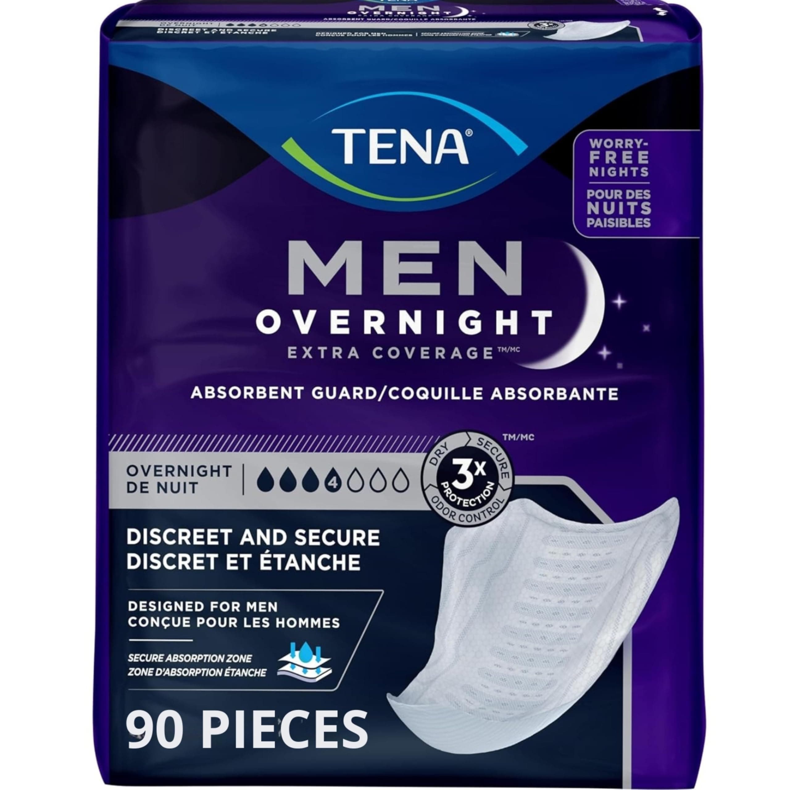 Tena Incontinence Guards for Men, Super Absorbency, 96 ct