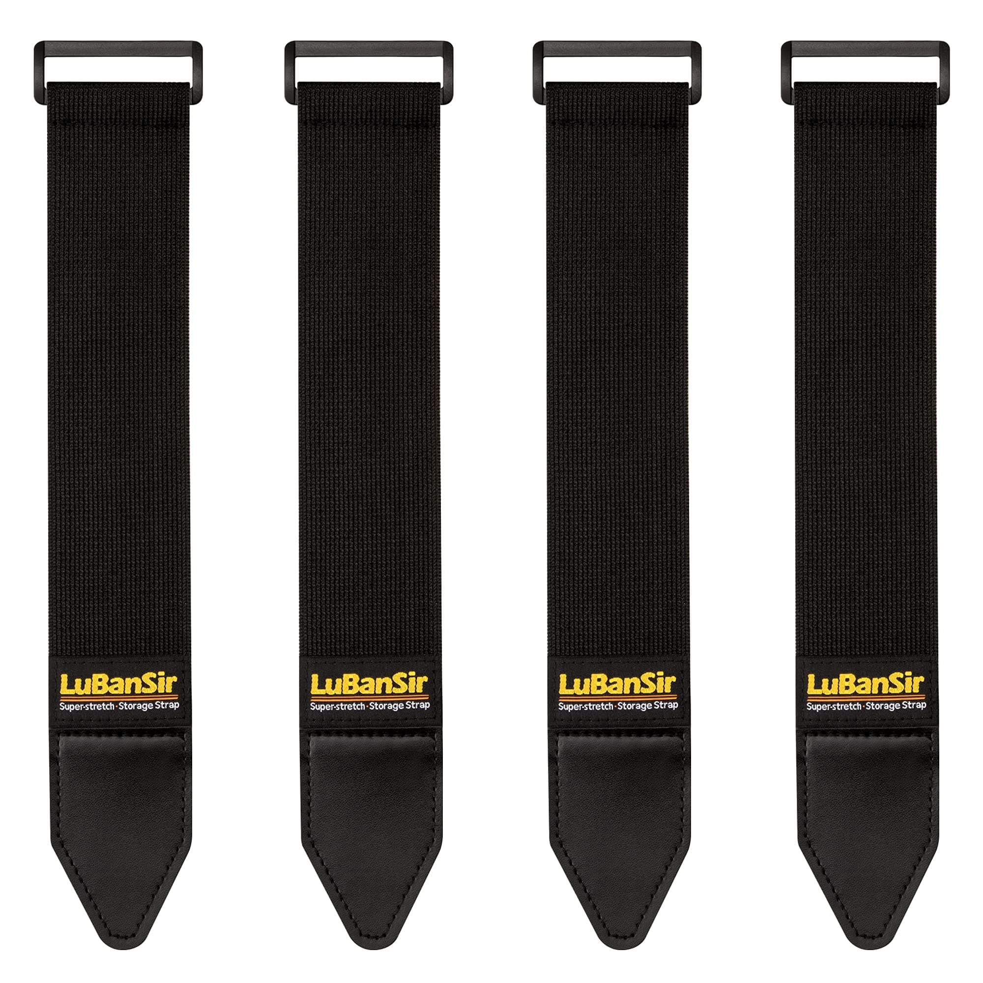 LuBanSir シンチストラップ 2インチ x 24インチ (4パック) 伸縮フックとループストレージストラップ 延長コード ケーブル コードラップ ロープ ホース用