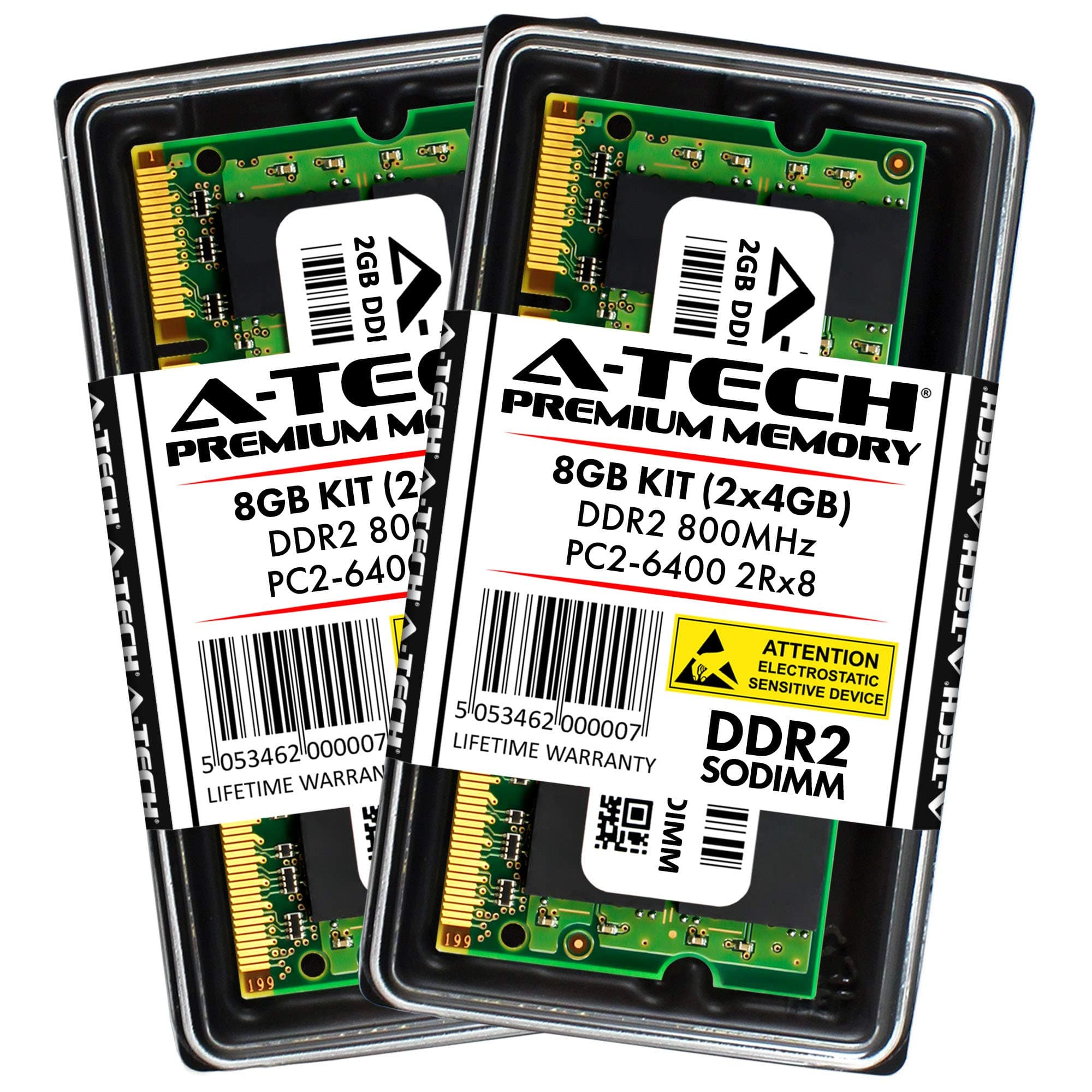 A-Tech 8GB Kit (2x4GB) Max RAM for Dell Inspiron 1440, 1545, 1546, 1750, Zino HD 400 - DDR2 800Mhz PC2-6400 SODIMM Max Memory Upgrade