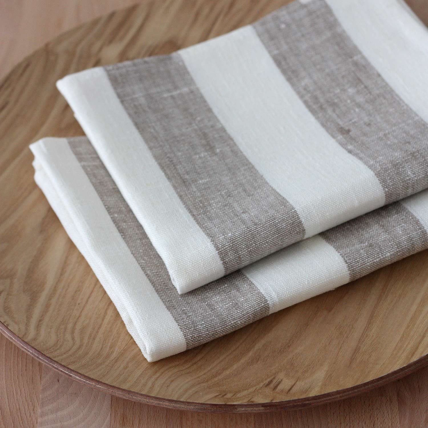 Set of 2 linen grey tea towels - linen kitchen towels - dish towels - linen towels - linen hand towels - color grey white