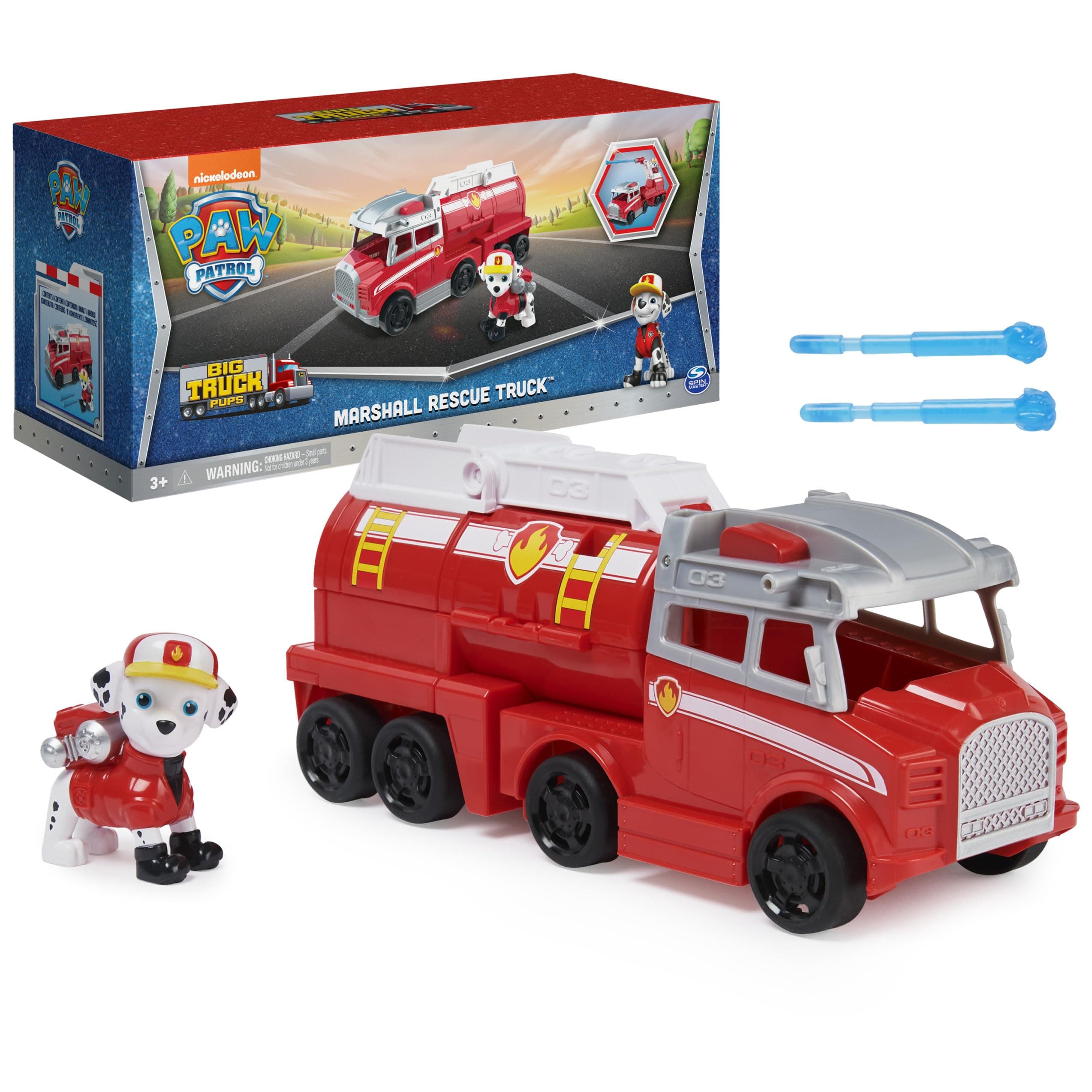 Big Truck Pups, Marshall Transforming Toy Truck with Collectible Action Figure, Toys for Kids Ages 3+