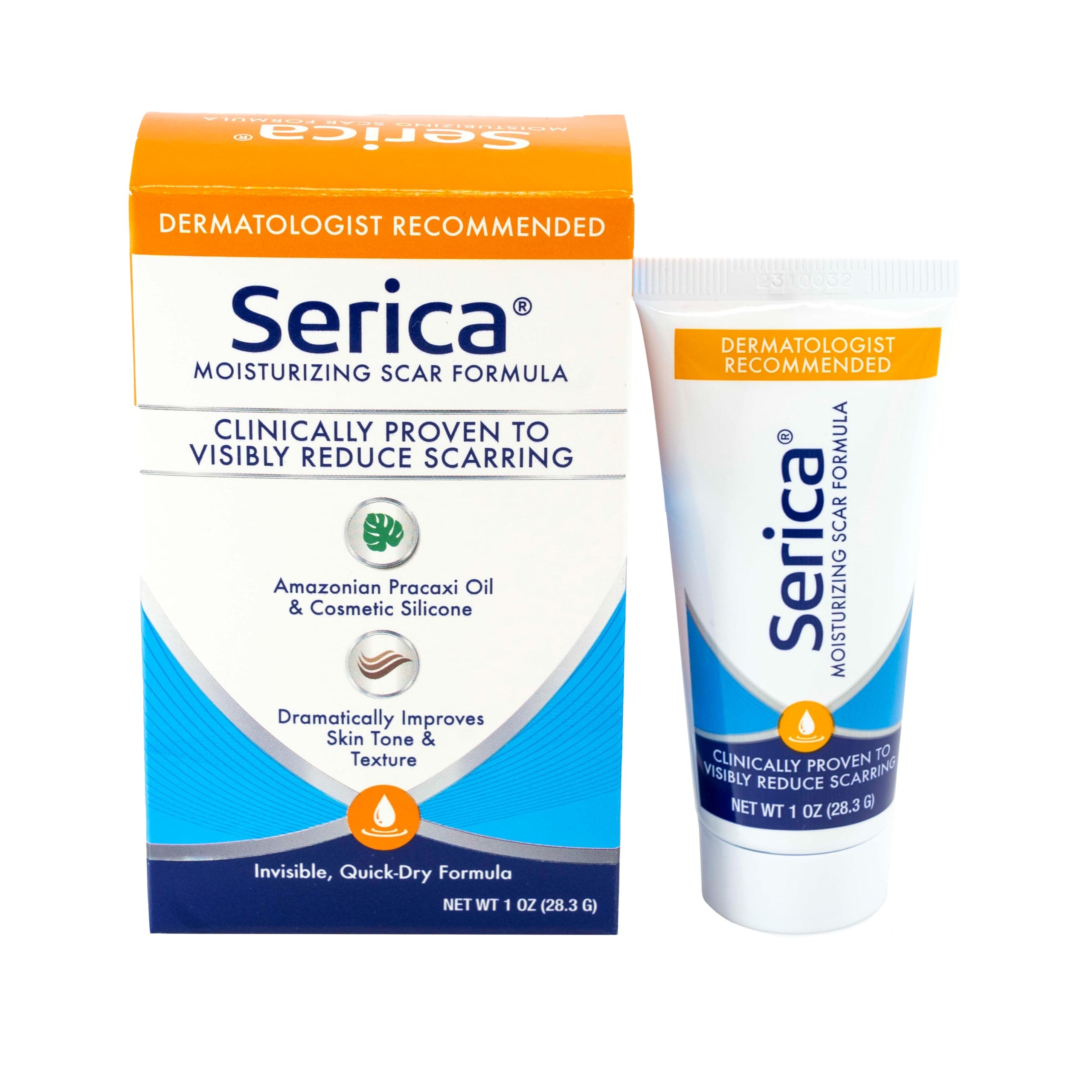 Serica Scar Gel (1oz), Advanced Silicone Formula, Supports Visibly Smoother-Looking Skin After Surgery, Cuts, Burns or Acne, Non-Comedogenic Face-Safe Gel, Helps Reduce Dryness, Quick-Dry