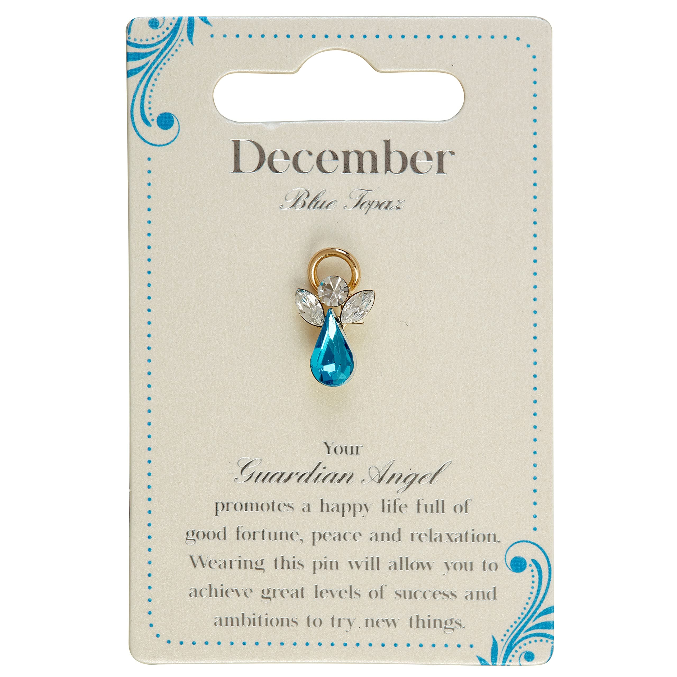 Guardian Angel December Birthstone Angel Pin With Gem Stone Sentimental Gift Idea