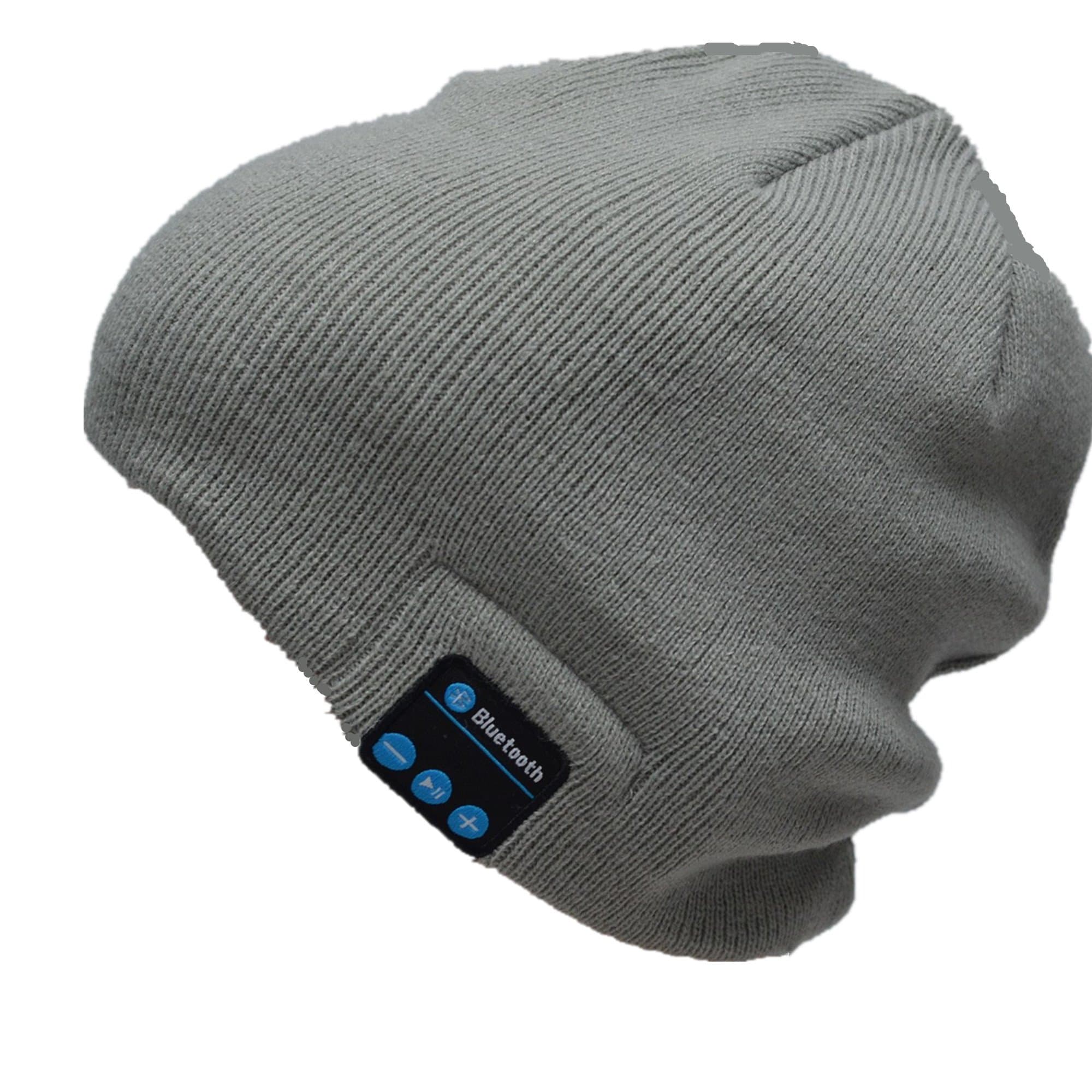 Playme Snow Hat Bluetooth Beanie Muisc Hat with Scree Touch Glove (Light Gray)