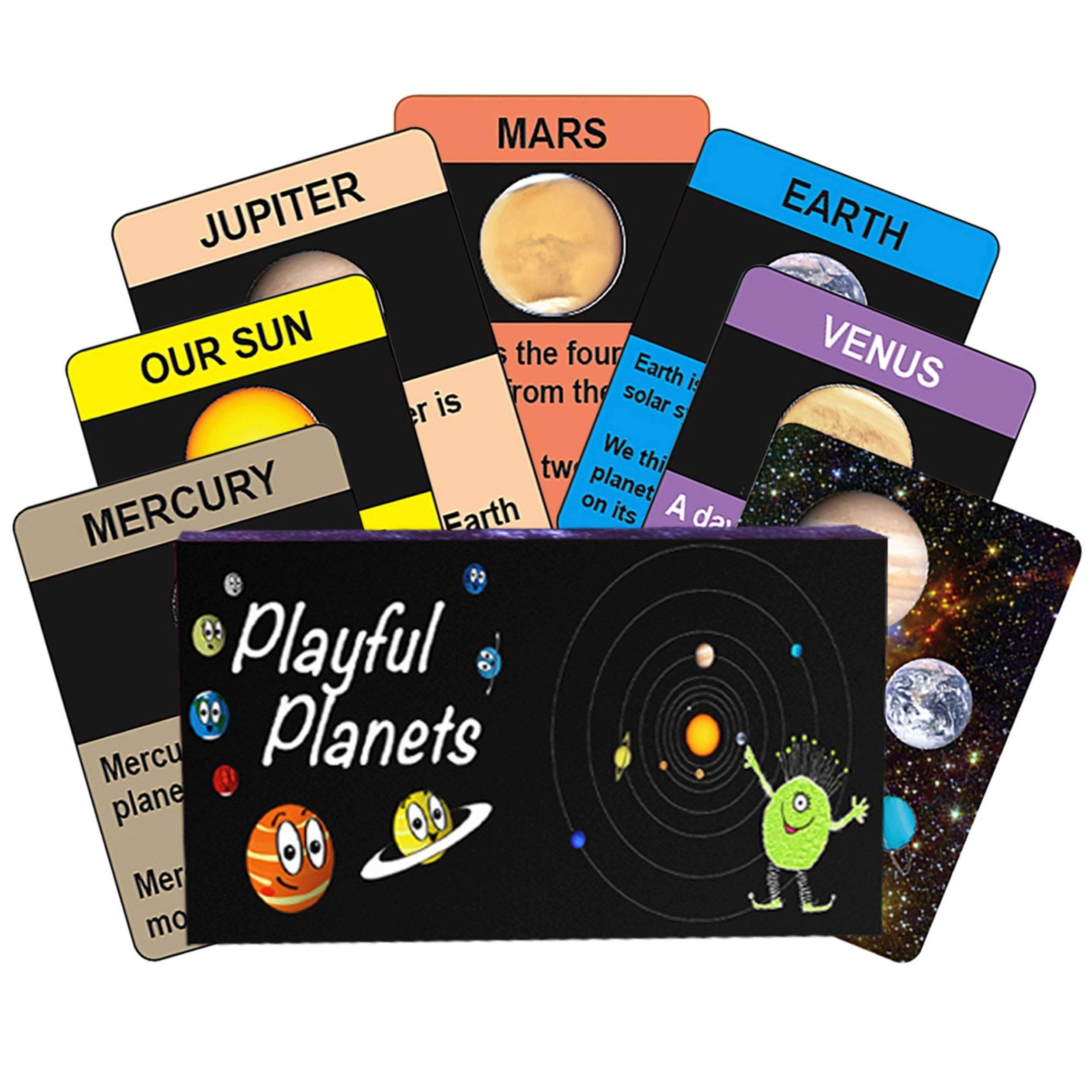 Classic Card Games for Kids - Educational Space Game Pack Age 4-8 - Old Maid, Go Fish, Bingo, Memory With A Planetary Twist! 10 Games in 1 Fun Pack! Updated Edition