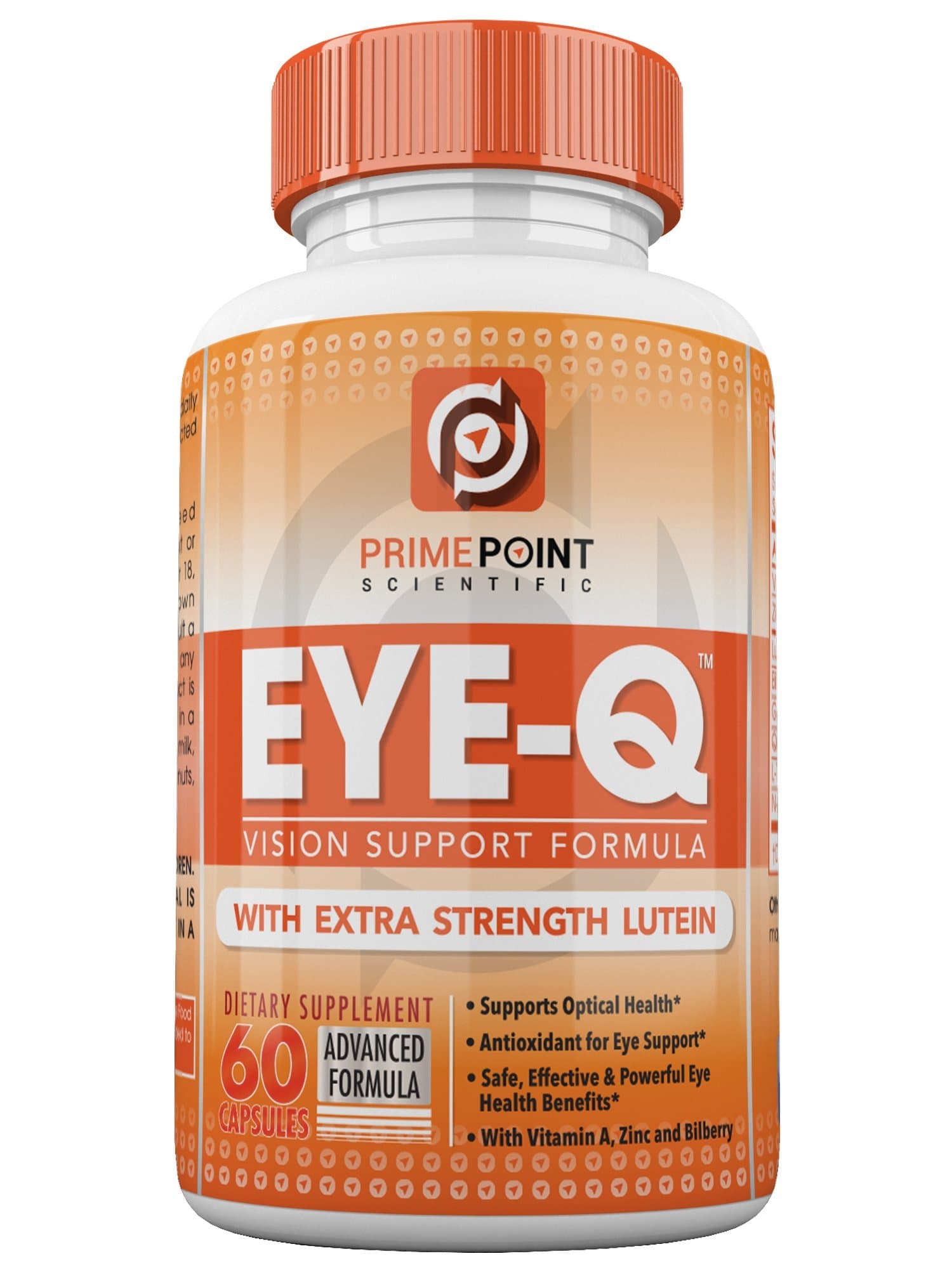 Eye-Q Powerful Vision Support Advanced Formula with: Extra Strength Lutein, Bilberry, Vitamin A and Zinc, Best Support for Retina and Macula with Vitamins and Antioxidants 60 Tablets