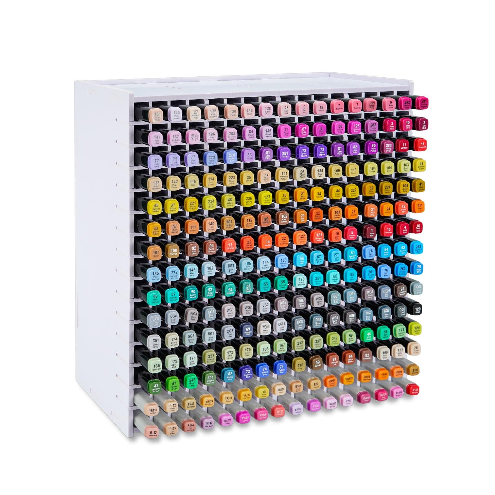 SANFURNEY Marker Pen Organizer Holder for 240 Markers, Craft Art Supply Storage Rack, Desktop Art Marker Pens Colored Pencils Holder Storage Case for Home Classroom Office