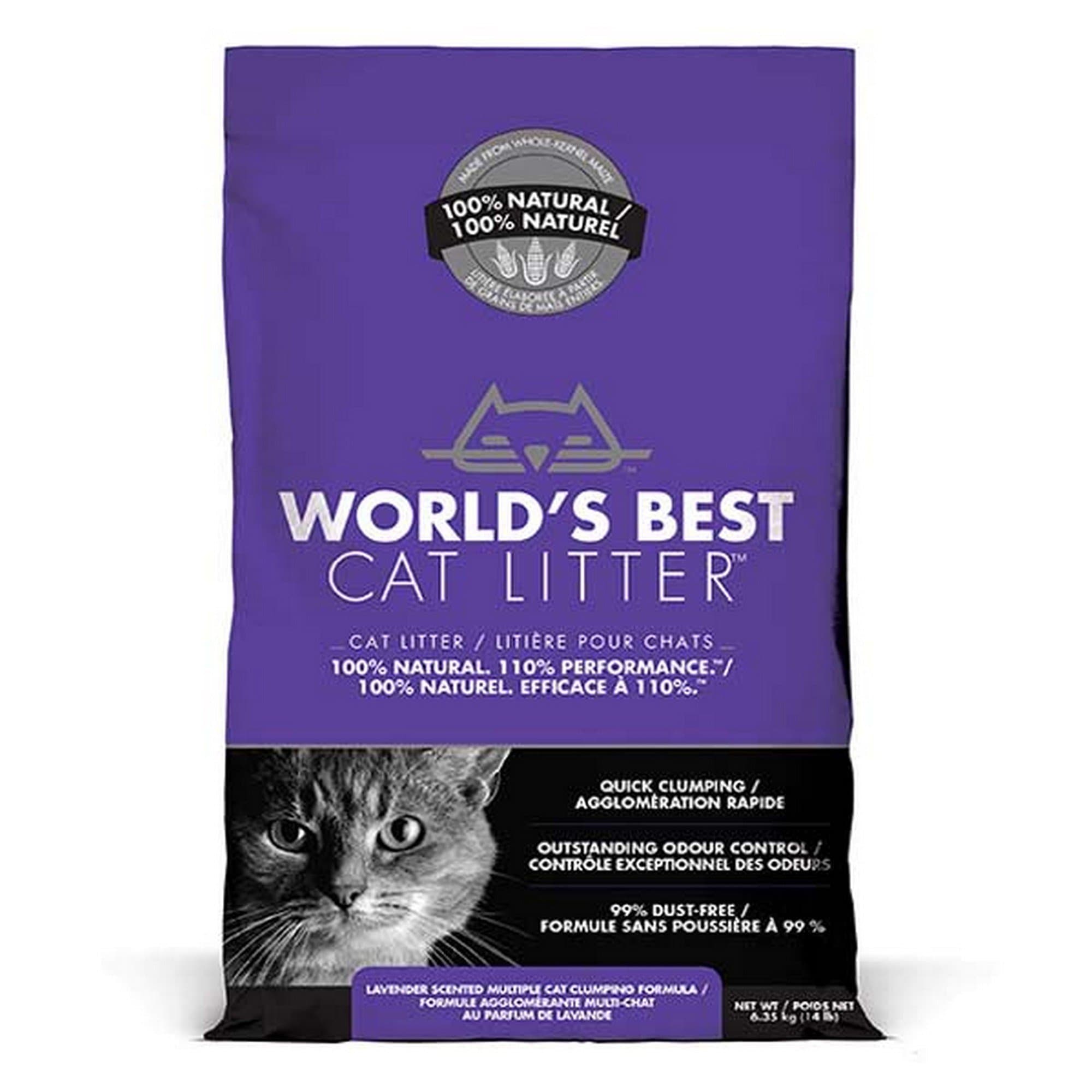 MPM Products Lavender Scented Worlds Best Cat Litter (6.35kg) (Multicoloured)