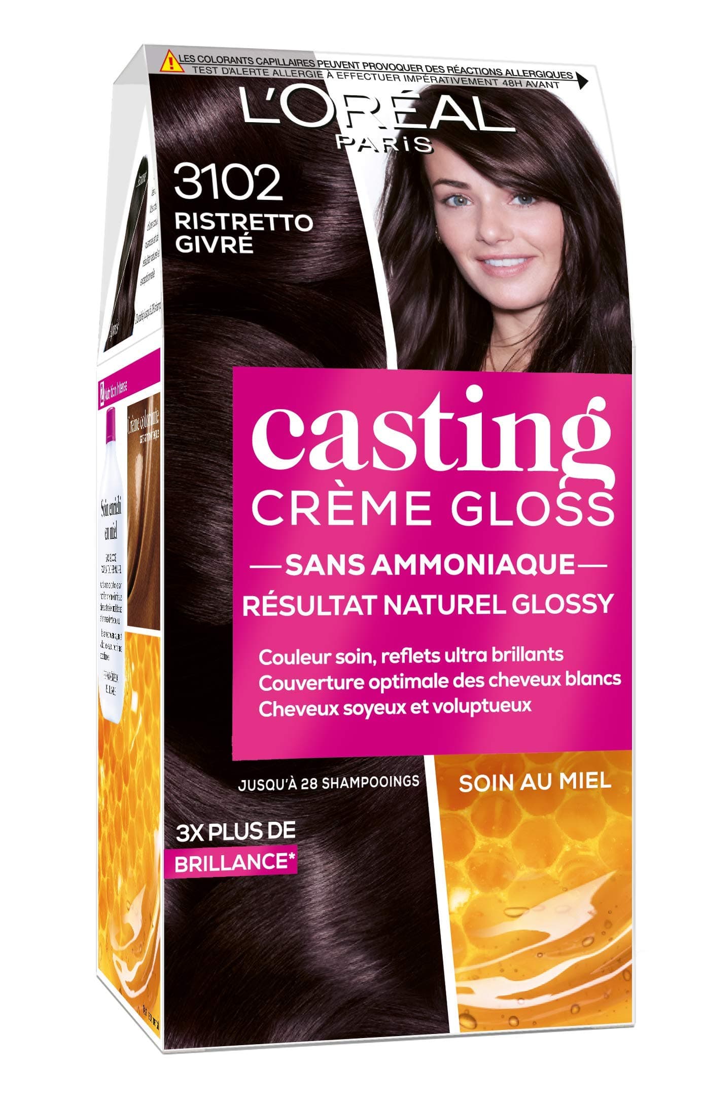 L'Oréal Paris Casting Crème Gloss 3102 Ristretto Frosted Dark Brown Ice Collection Cool Brunette