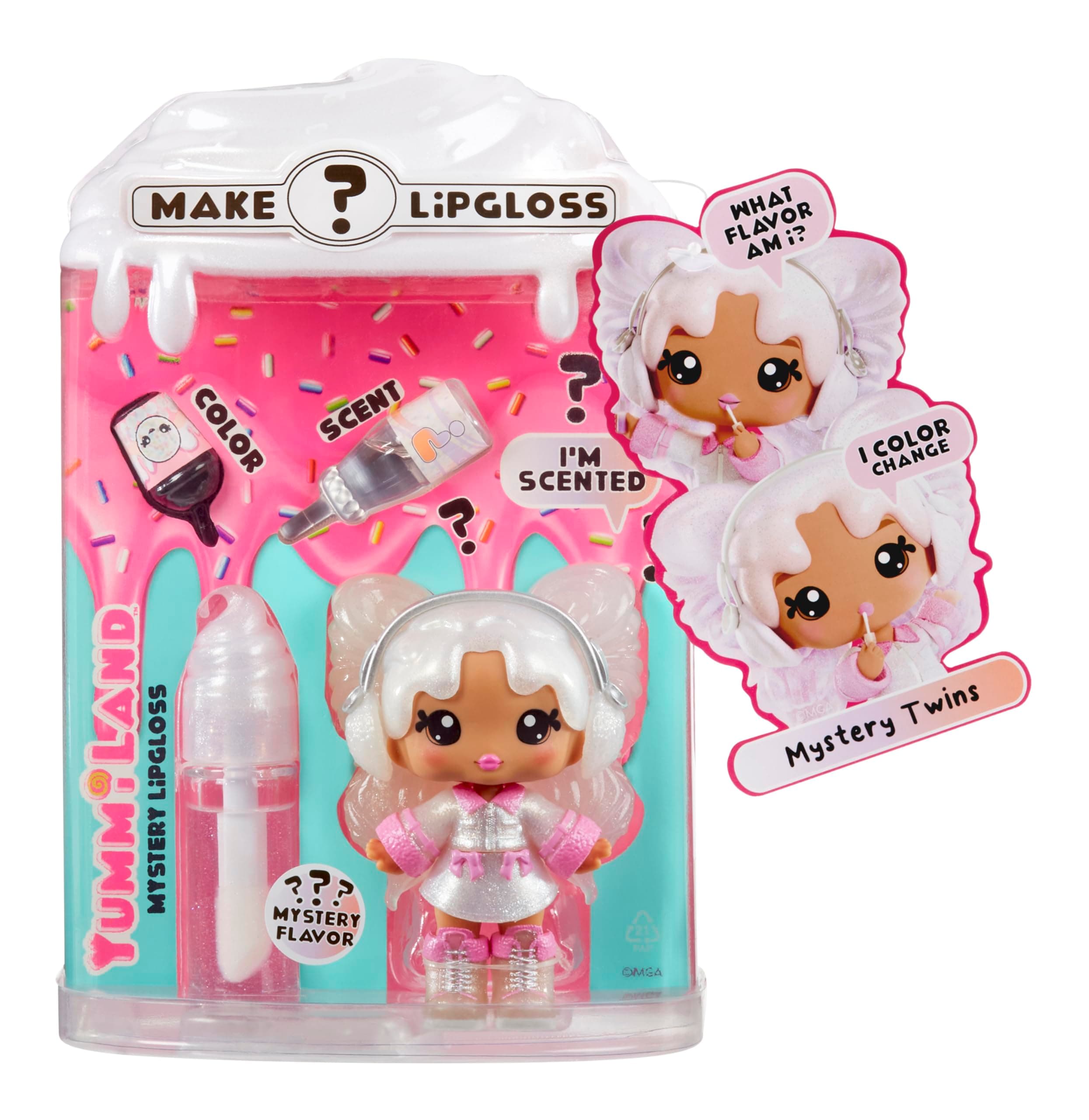 Yummiland Lip Gloss Doll – DIY Lip Stain Kit with Color-Changing & Scented Mystery Doll, Fun Beauty Toy for Girls, Make Your Own Lip Gloss, Surprise Collectible Gift (Series 1 - Mystery Chase)