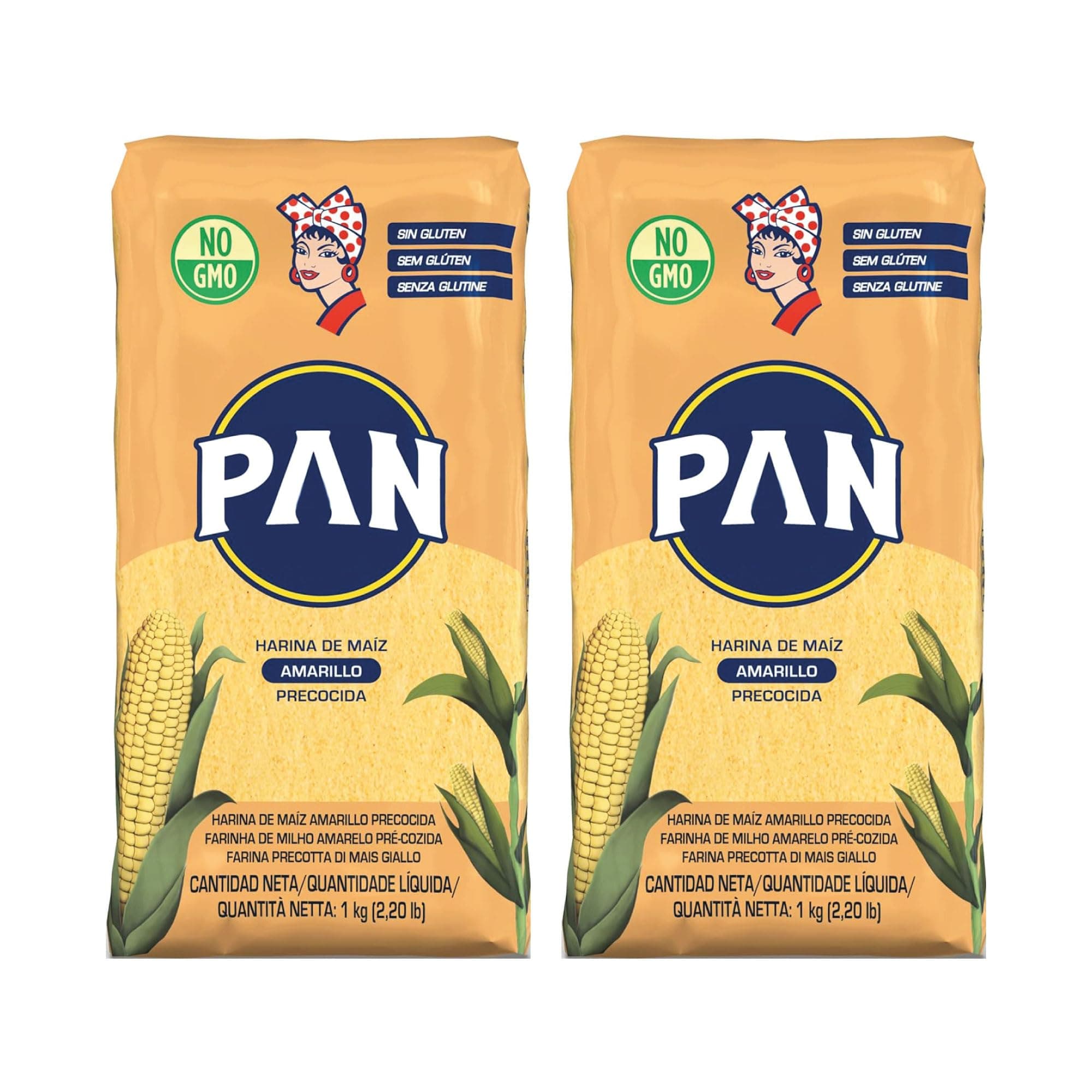 Premium Pre-Cooked Yellow Corn Flour - 1kg (Pack of 2) | Gluten-Free and All-Natural | Convenient pre-Cooked Formula | Authentic Corn Flavour | Consistent Quality | Versatile Usage