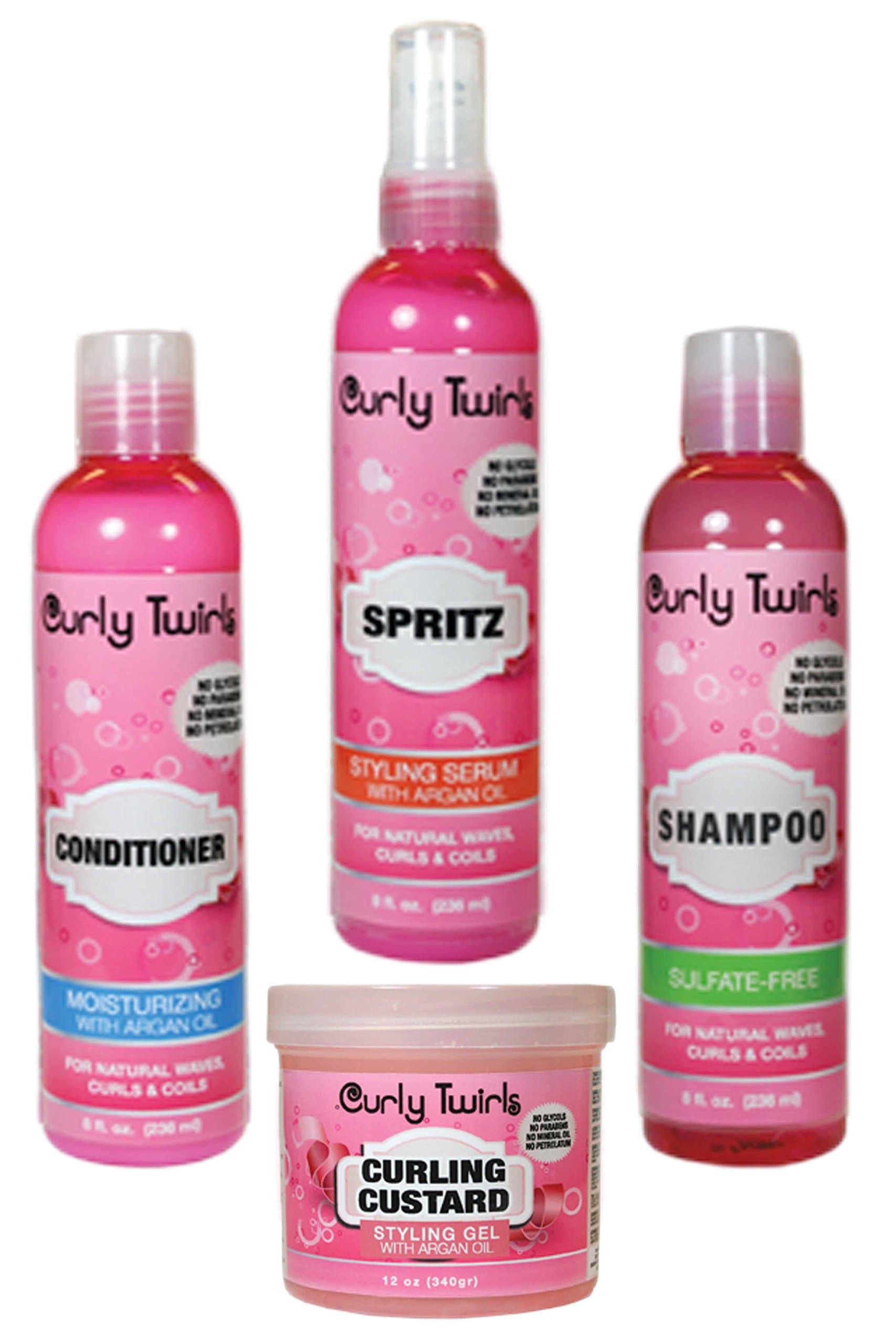 assorted 4pcs - Shampoo, Conditioner, Styling Serum & Styling Gel