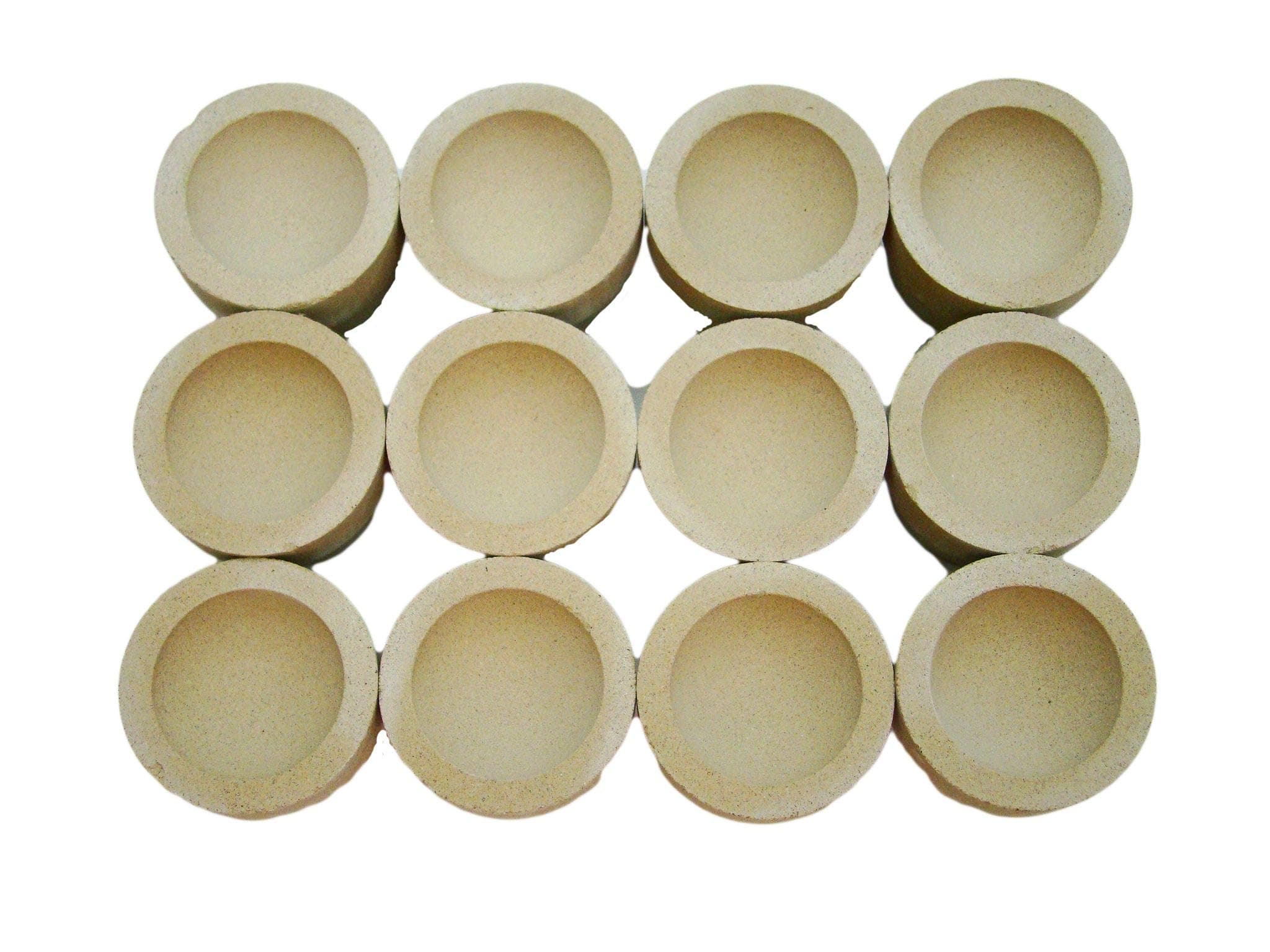 Make Your Own Gold Bars Lot of 12 - # 8AM Mabor Cupel 1-3/4" Gold-Assay-Smelting-Refining-Melting-Cupels