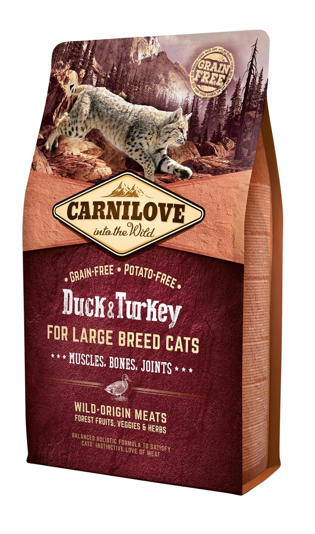Duck & Turkey Large Breed Cat Food - 2kg