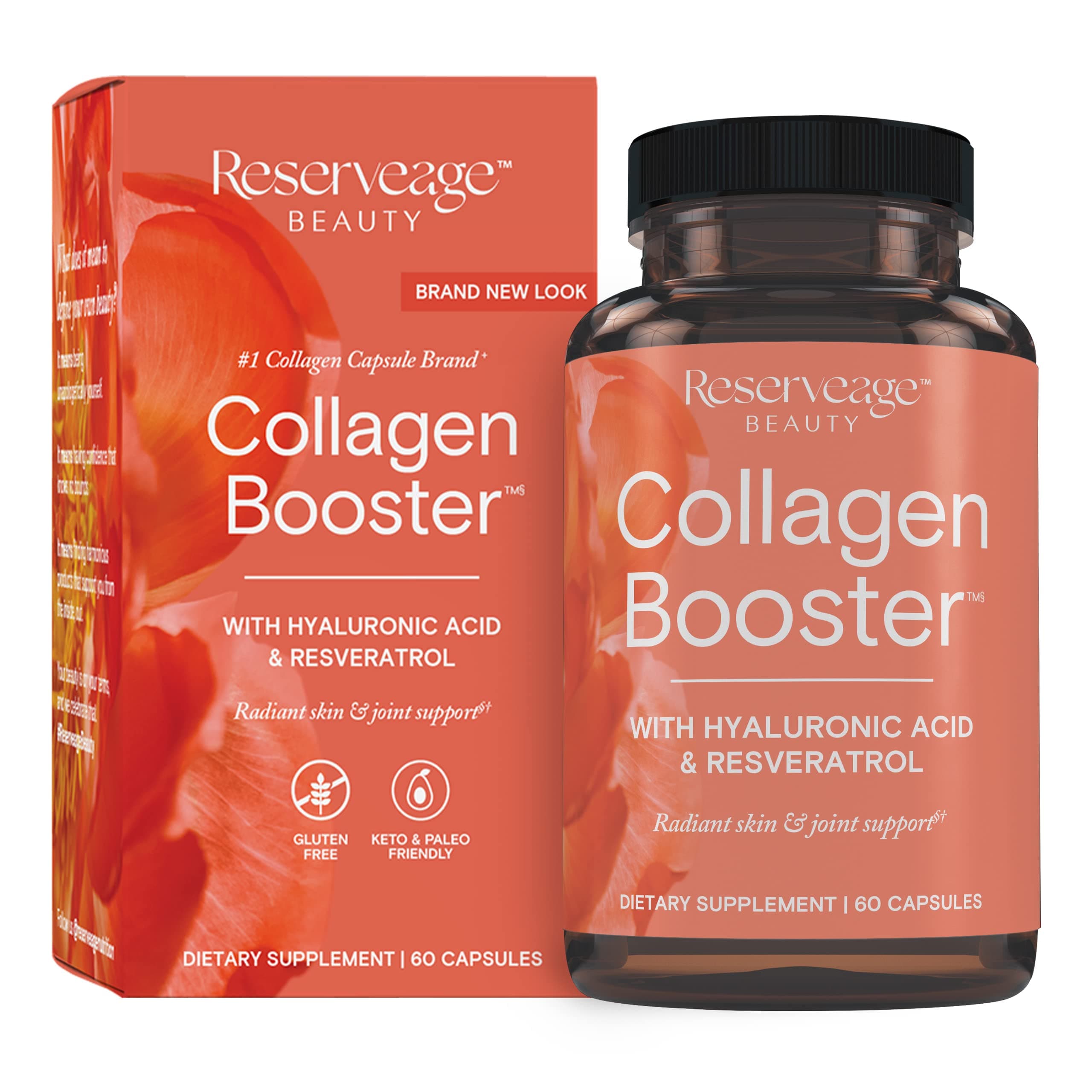 Collagen Booster with Hyaluronic Acid & Resveratrol, 60 Capsules