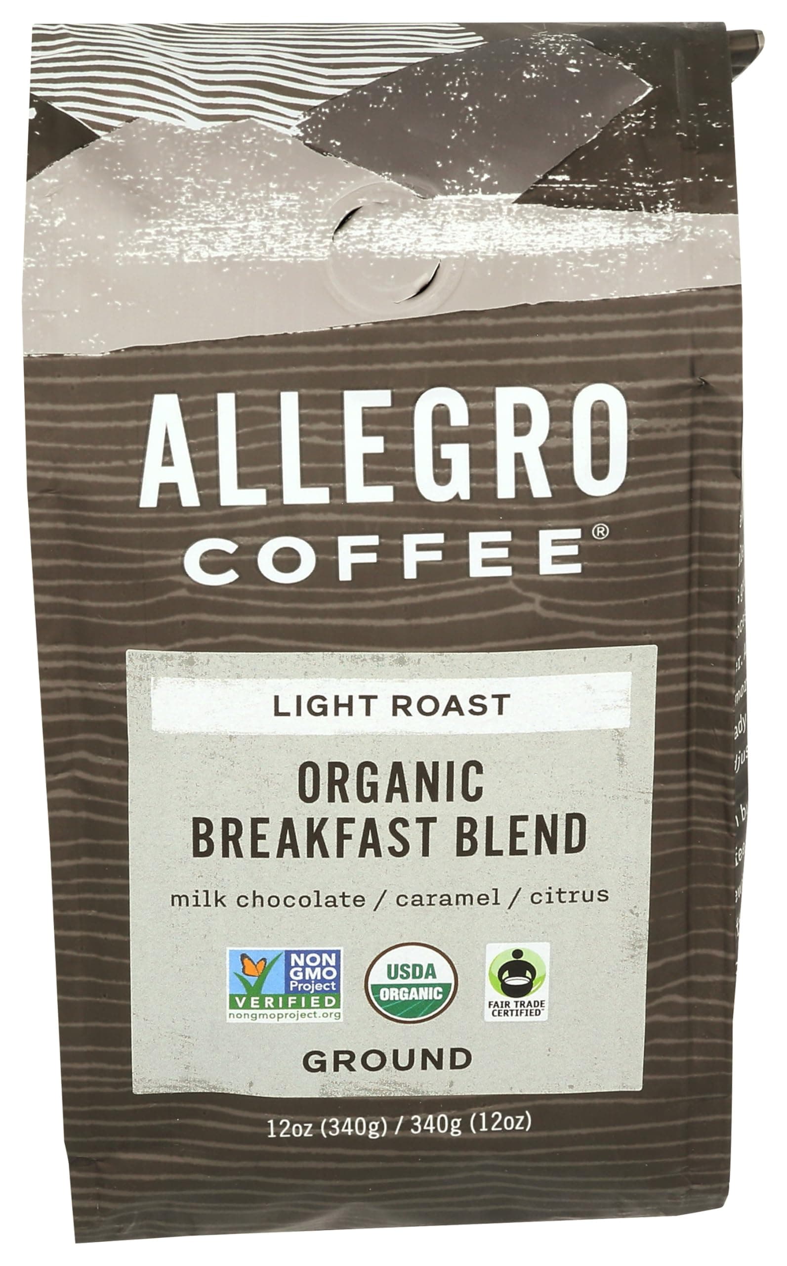 Organic Breakfast Blend Ground Coffee, 12 oz