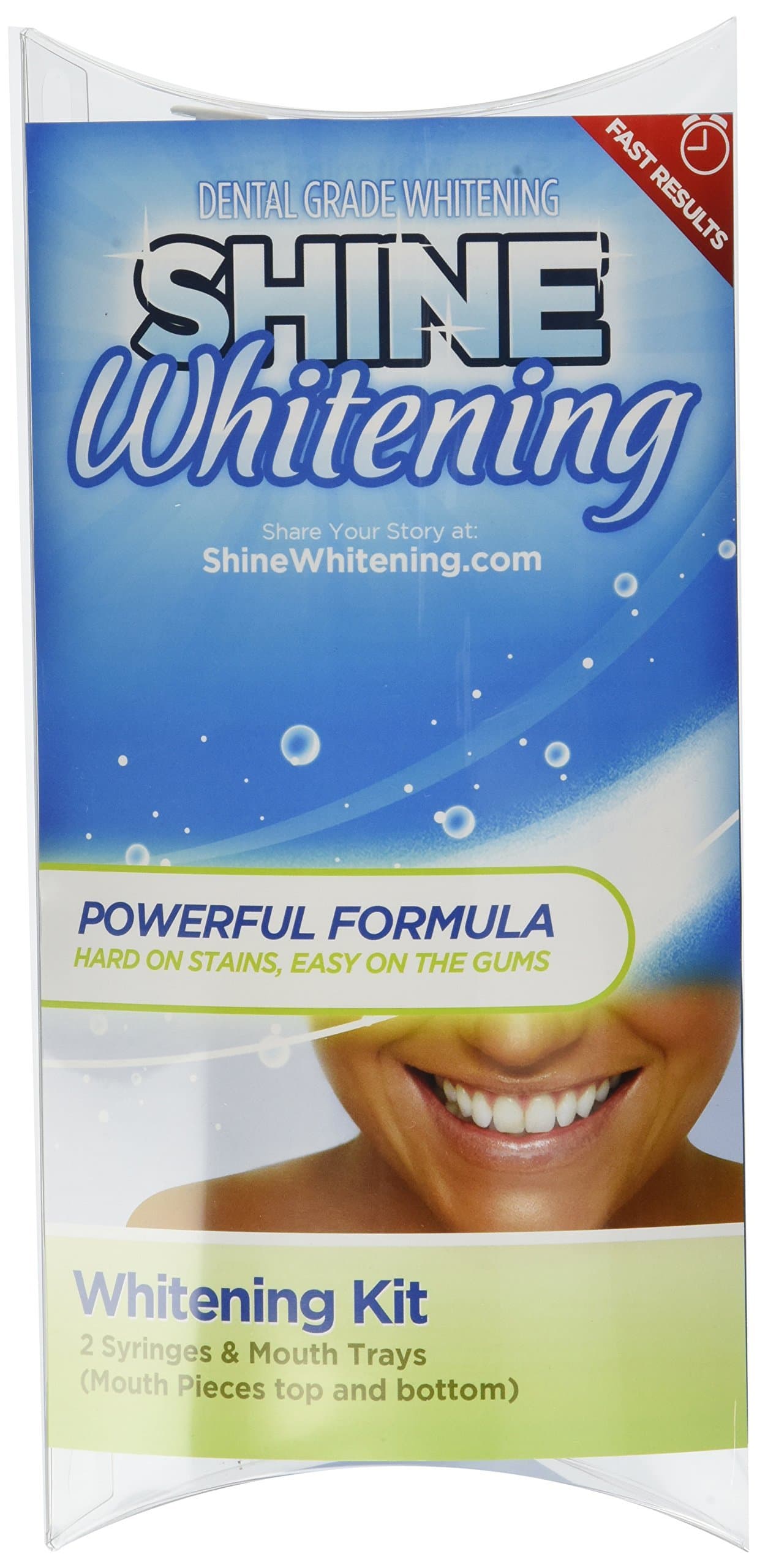 Shine Whitening Teeth Whitening Kit Bundle with 2 5cc Syringes and 2 Mouth Trays
