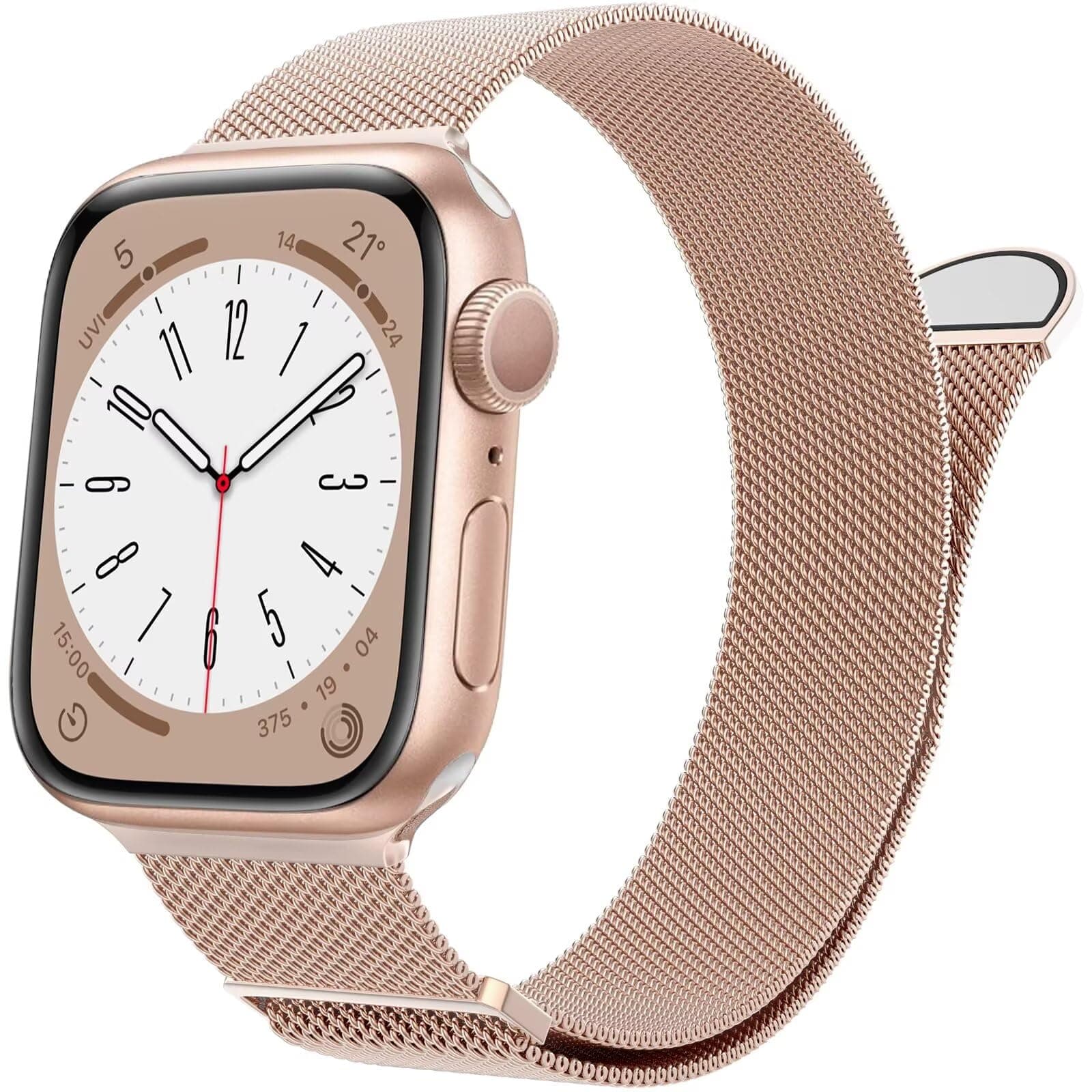 Stainless Steel Strap Compatible with Apple Watch Series 11/10 (42mm), 9/8/7 (41mm), SE3/SE2/SE/6/5/4 (40mm), 3/2/1 (38mm), Milanese Loop Mesh Magnetic iWatch Band (Watch Not Included)