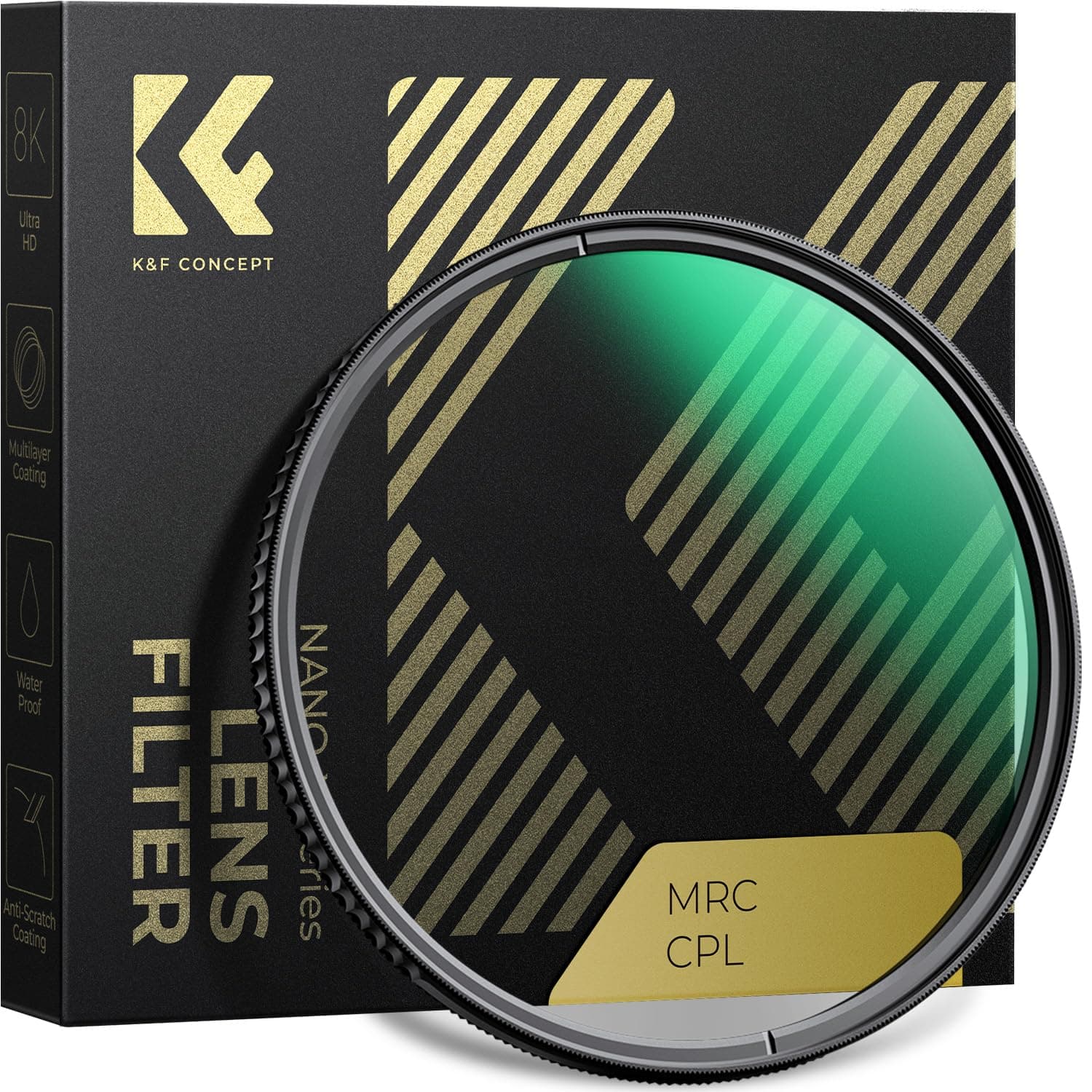 - 77mm Circular Polarizers Filter, K&F CONCEPT 77MM Circular Polarizer Filter HD 28 Layer Super Slim Multi-Coated CPL Lens Filter (Nano-X Series)