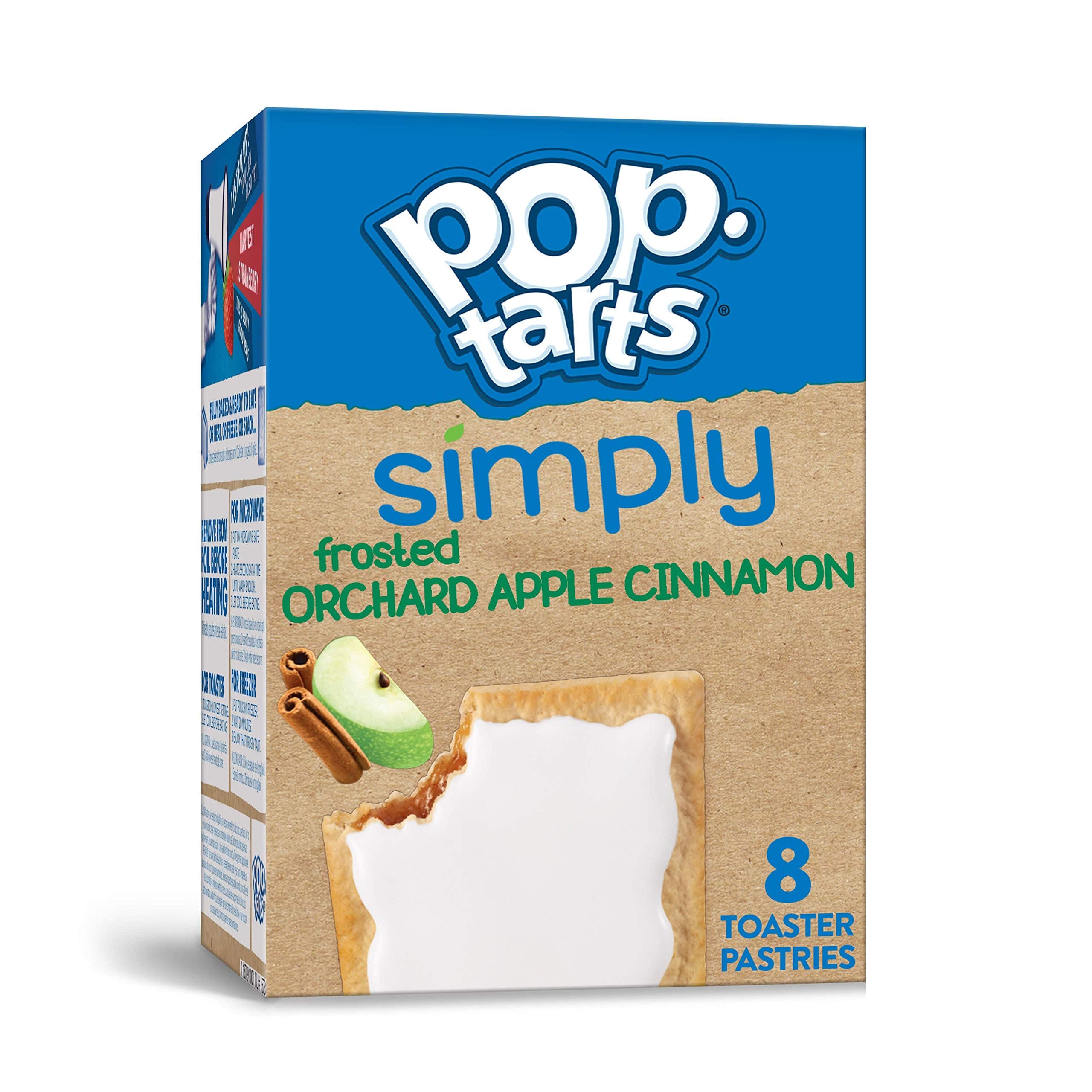 Simply Pop-Tarts, Toaster Pastries, Frosted Orchard Apple Cinnamon, Non-GMO Project Verified, 13.5oz Box (8 Count)