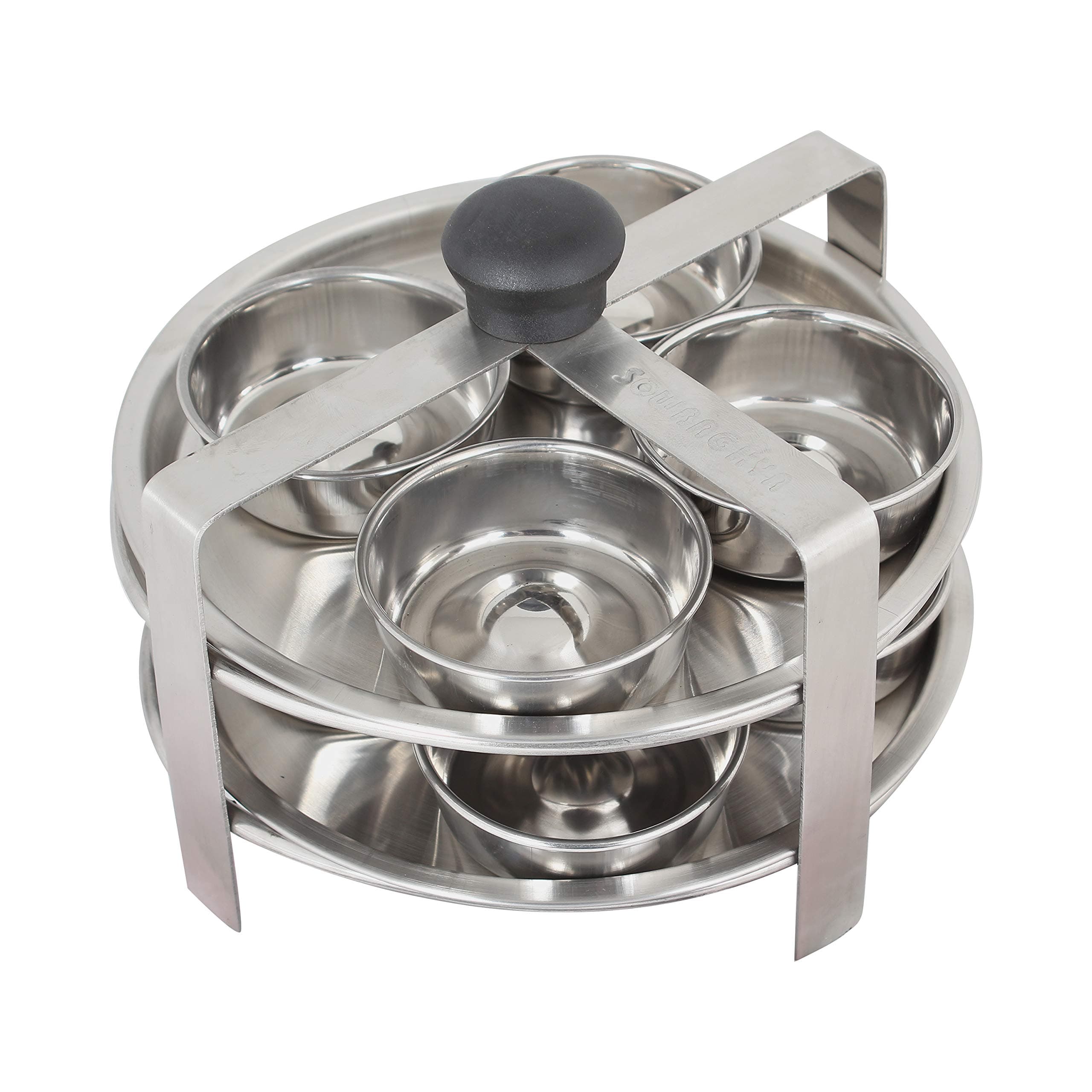 SOWBAGHYA Stainless Steel Kuli Idli, Silver | 2 Tiers Steamer Stainless Steel Steamer | Standard Idli Maker | Stainless Steel idli Maker | Gas Stove Compatible Idli Maker