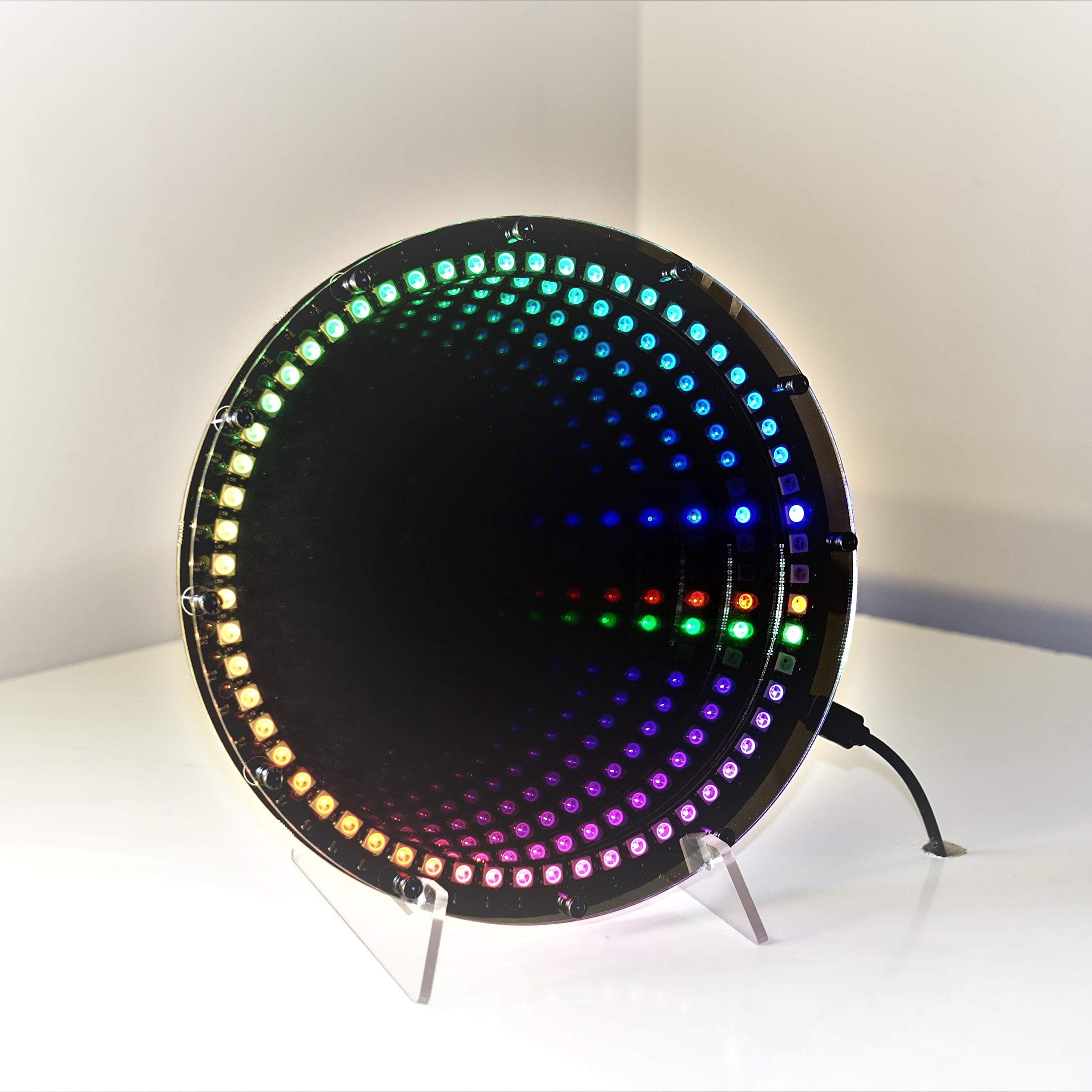 Infinity LED Clock - Infinity Mirror Clock - Infinity Tunnel Clock - Awesome clock - Lighting clock - 3D effect - DIY - Premium Kit