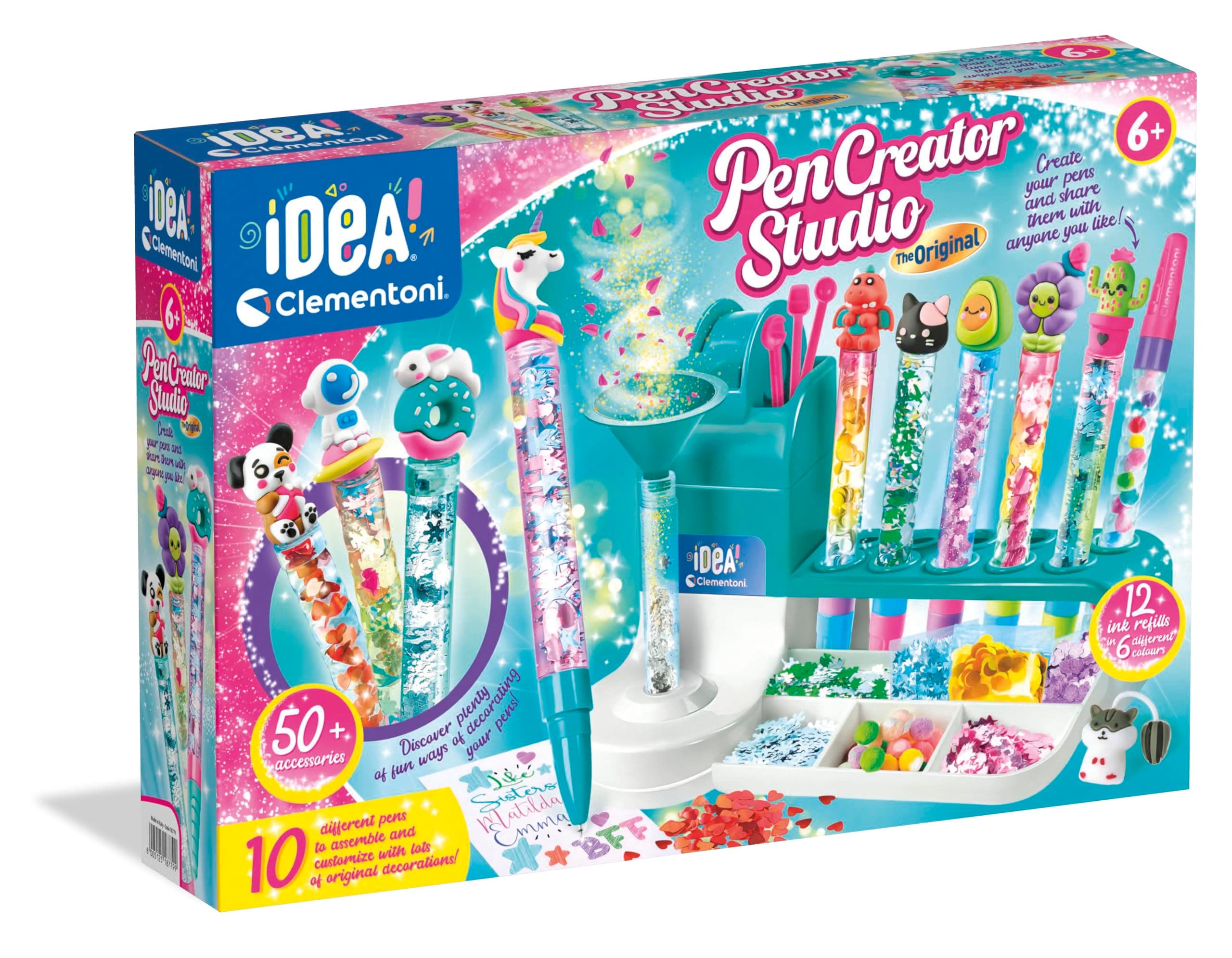 Clementoni - 18779 - Idea - Pen Workshop - A Perfect Set to Make Your Own Pens, Creative Game, Craft Set, Toy 6 Years