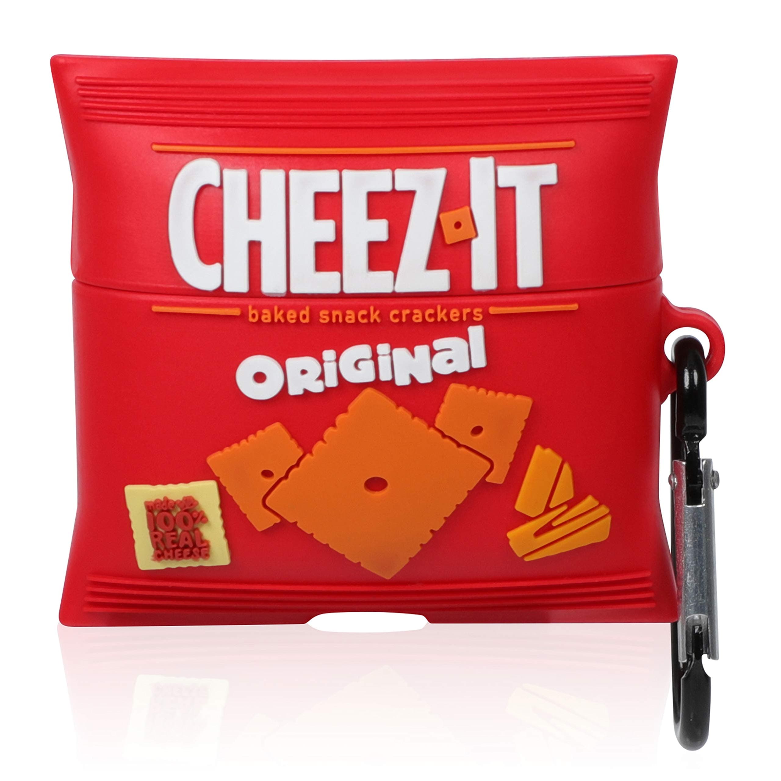 Joyleop Cheez Cookie Case for Airpods Pro 2019/Pro 2 Gen 2022, Cute Cartoon Fun Funny 3D Kids Girls Teen Boys Cover, Kawaii Food Stylish Soft Silicone Character Trendy Air pods Cases for Airpod Pro