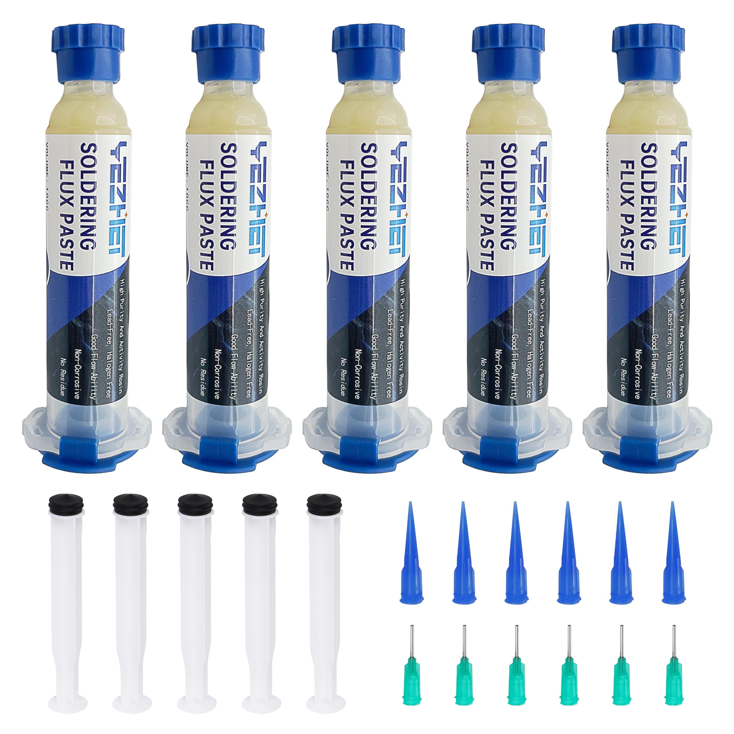 Solder Flux for Electronics Soldering, No Clean Soldering Flux Paste(10CC/Bottle) for PCB, 5 PACK