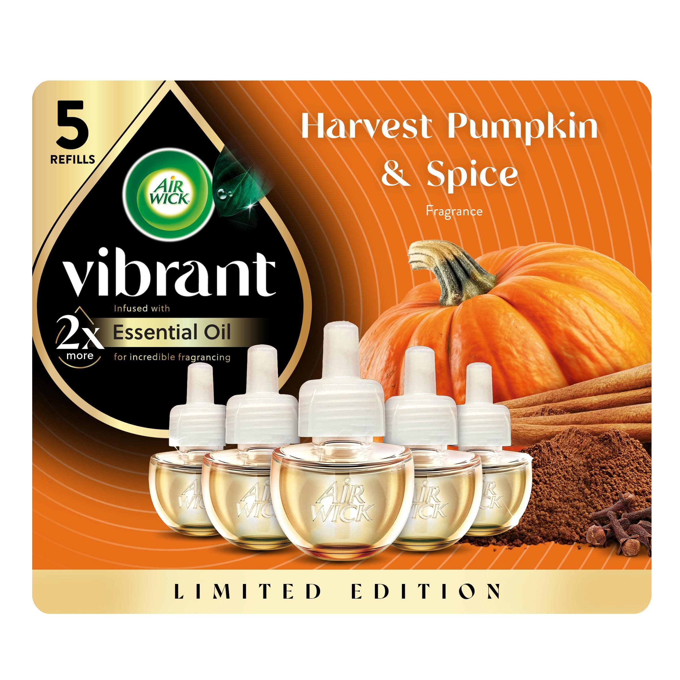 Air Wick Vivid Refill Harvest Pumpkin & Spice 5 Refills