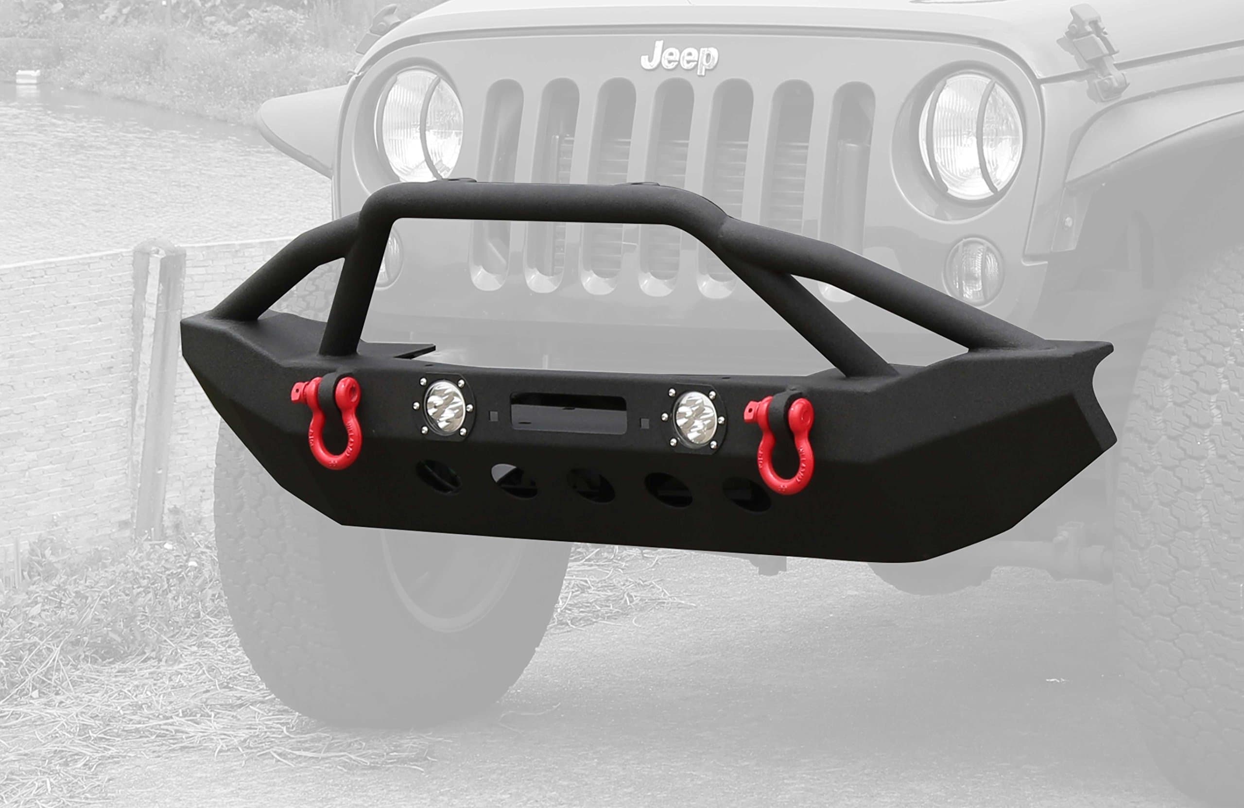 AB Offroad Front Bumper with Light for Jeep Wrangler JK 07-17