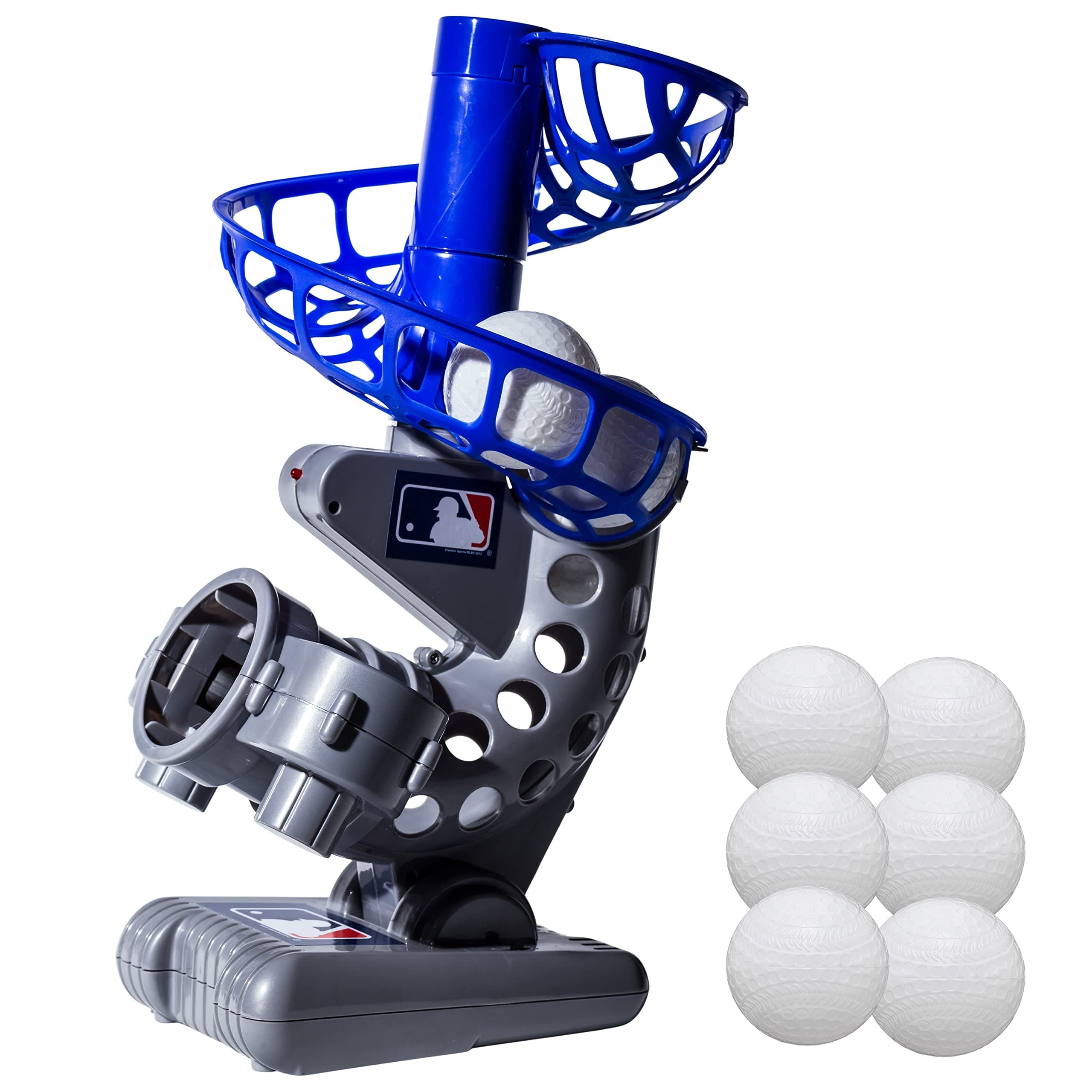MLB Electronic Baseball Pitching Machine - Automatic Youth Pitching Machine with (6) Plastic Baseballs Included -Youth Baseball Pitcher