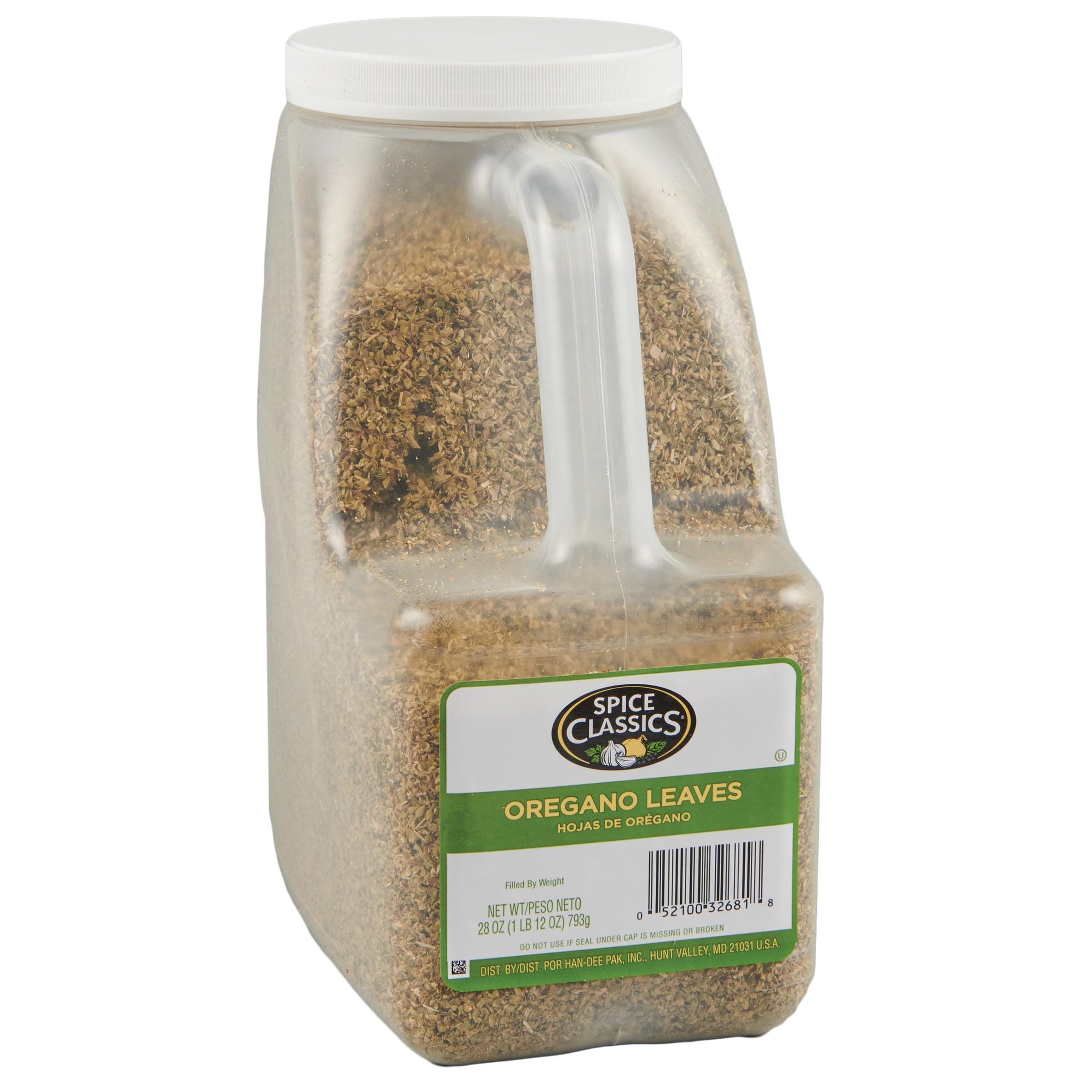 Spice Classics Oregano Leaves, 1.75 lb - One 1.75 Pound Container of Dried Oregano Leaves for Back-of-House Use, Perfect for Pastas, Pizza Sauces, Marinades, Vegetables and More