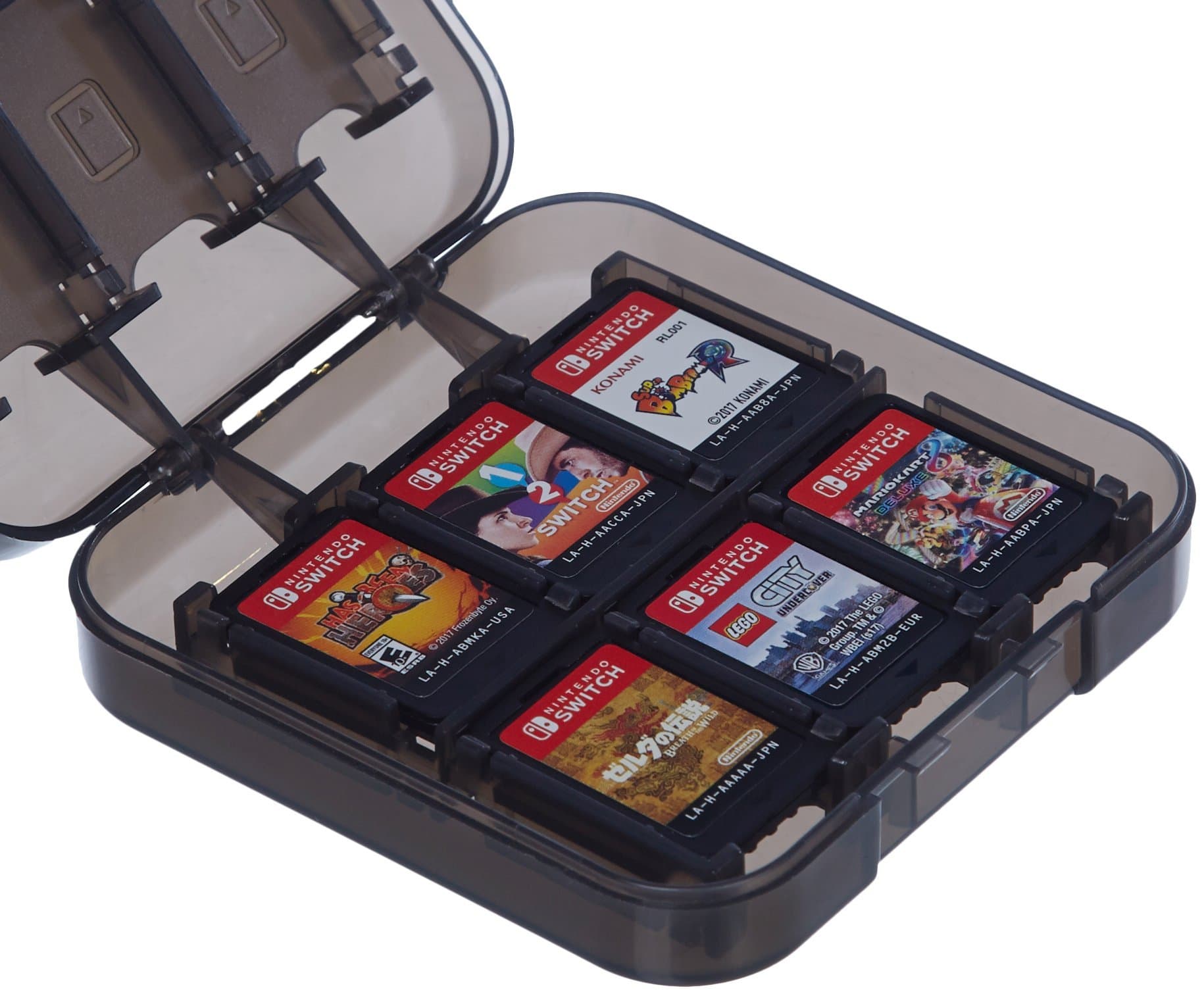 Amazon Basics Game Storage Case for 24 Nintendo Switch Games - 8.64 x 9.64 x 2.54 CM, Black