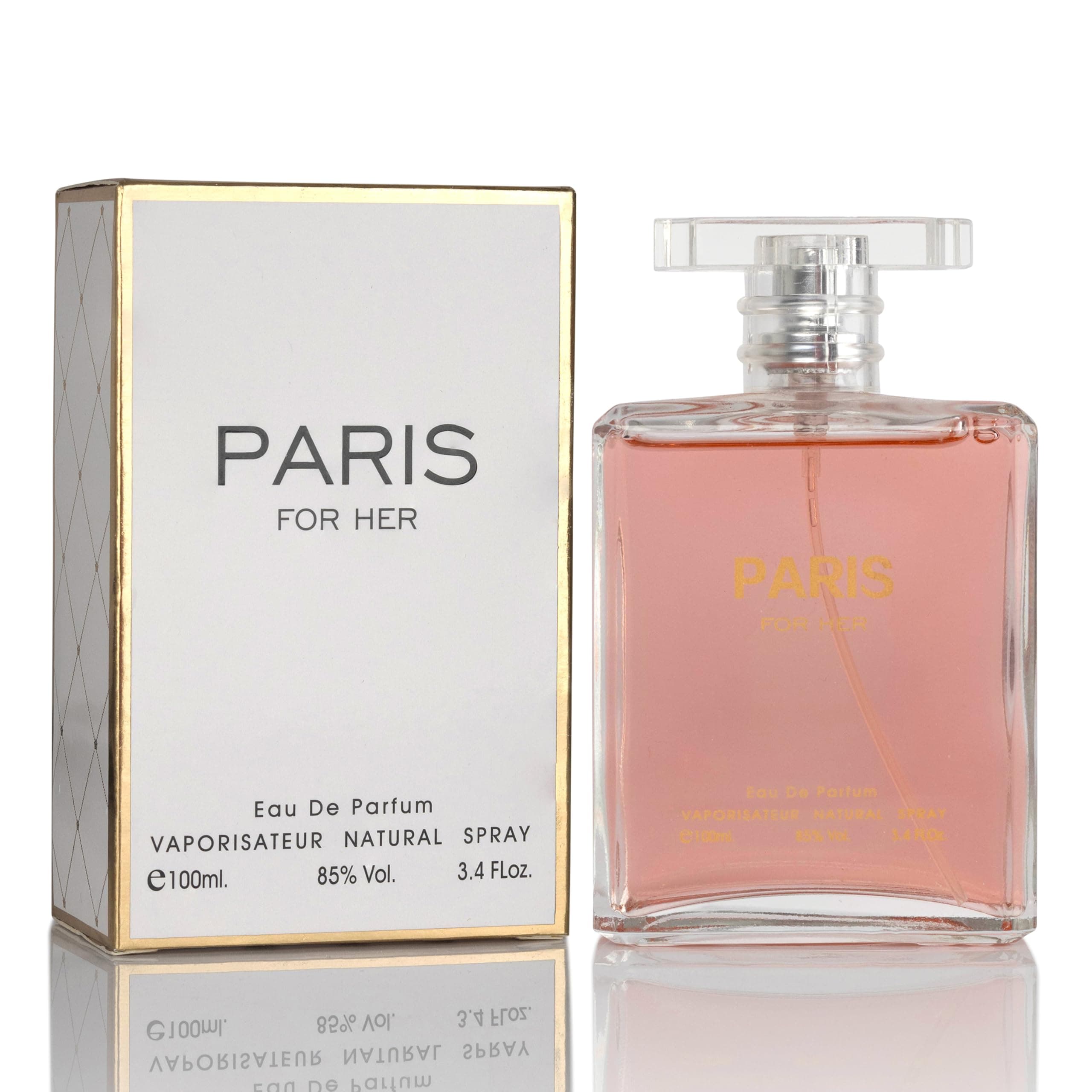 NovoGlow Paris For Her Eau de Parfum Spray Perfume, Fragrance for Women – Daywear Casual Daily Cologne, 3.4 Oz Bottle – Long-Lasting Scent, Ideal Beauty Gift for Birthday, Anniversary