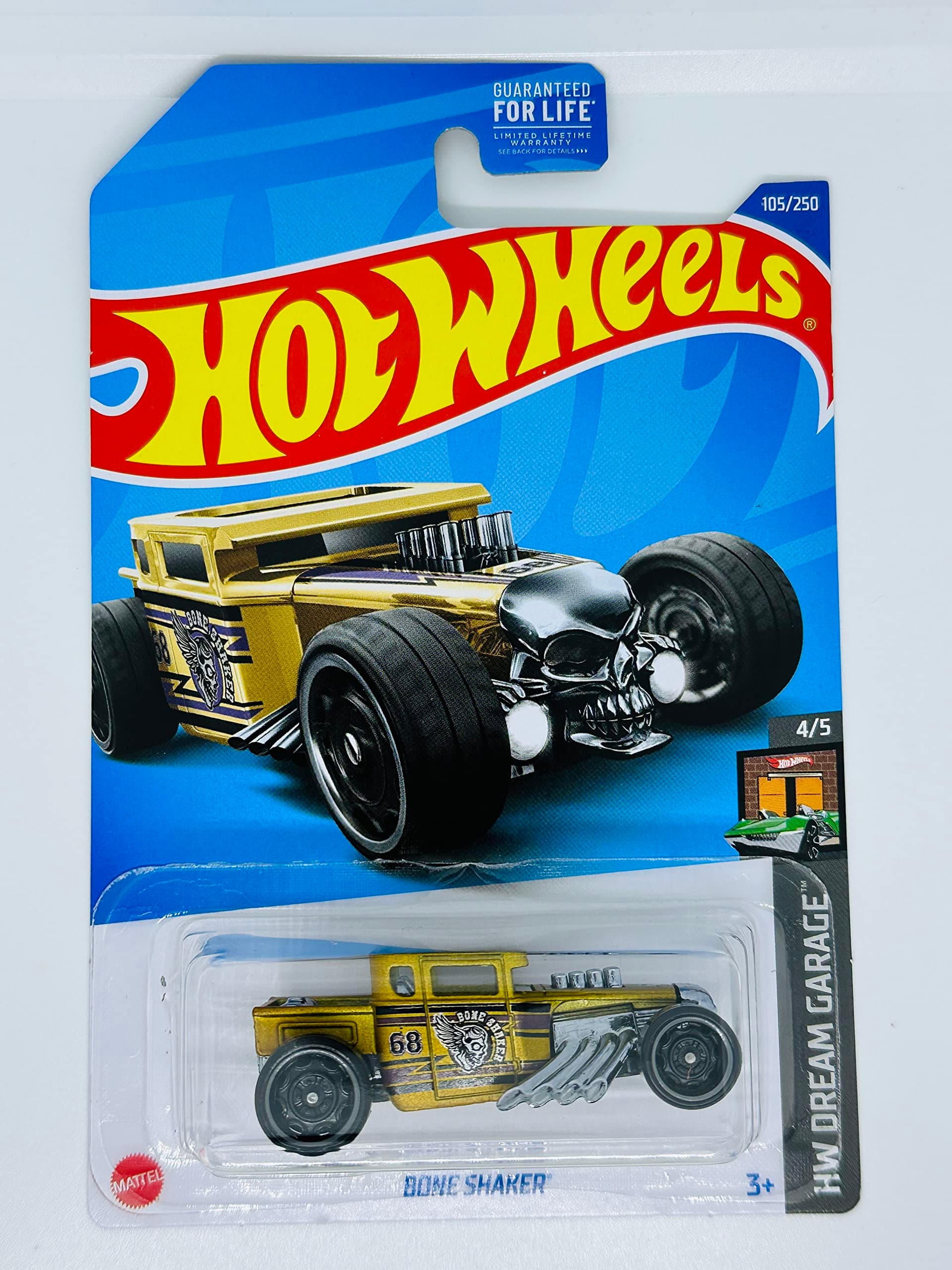 Hot Wheels 2022 - Bone Shaker - Gold - HW Dream Garage 4/5 - Skull Wing