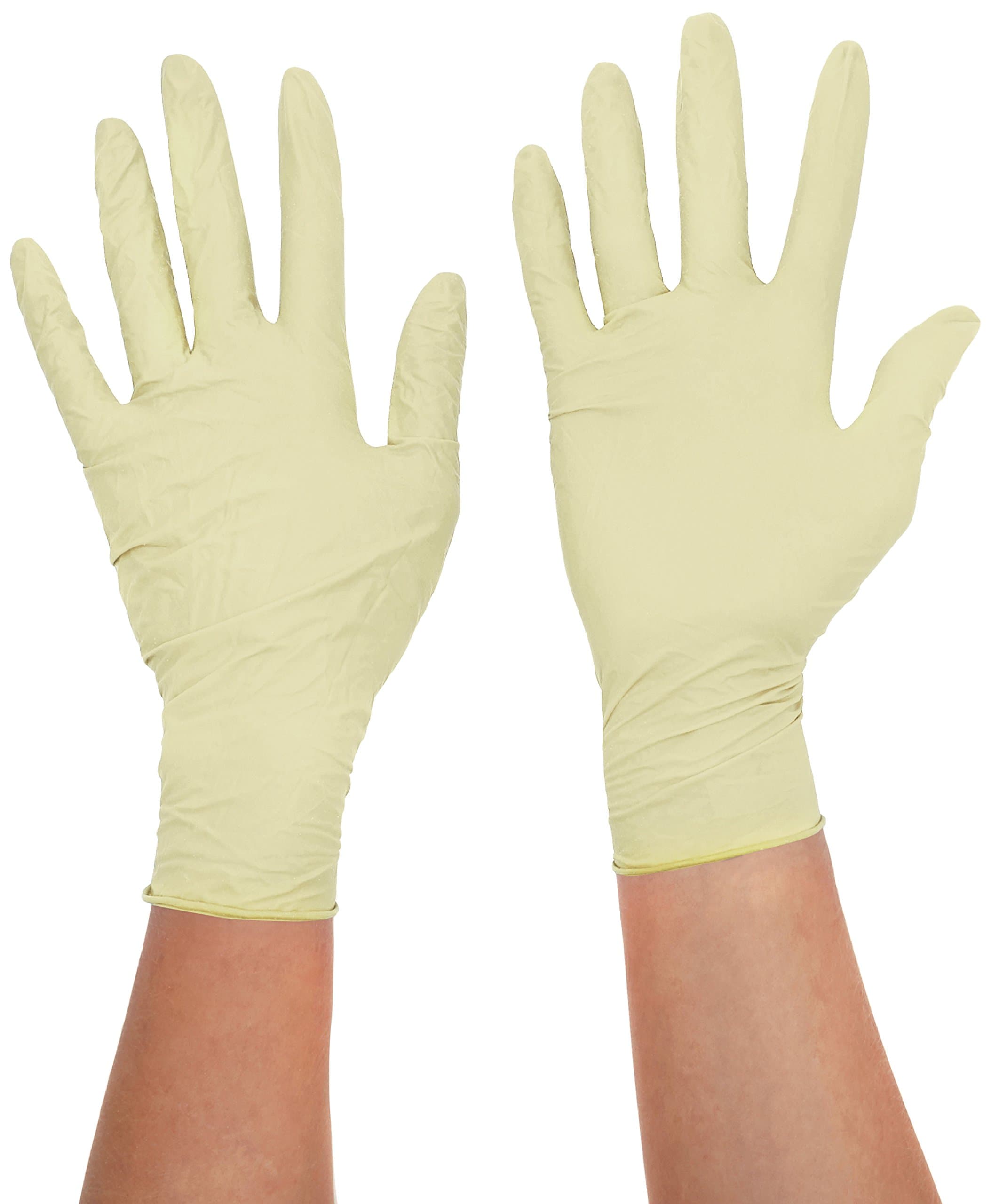Hand Safe GN03/SM GN03 Lightly Powdered Latex Examination Gloves, Size 7/Small, White (Pack of 100)