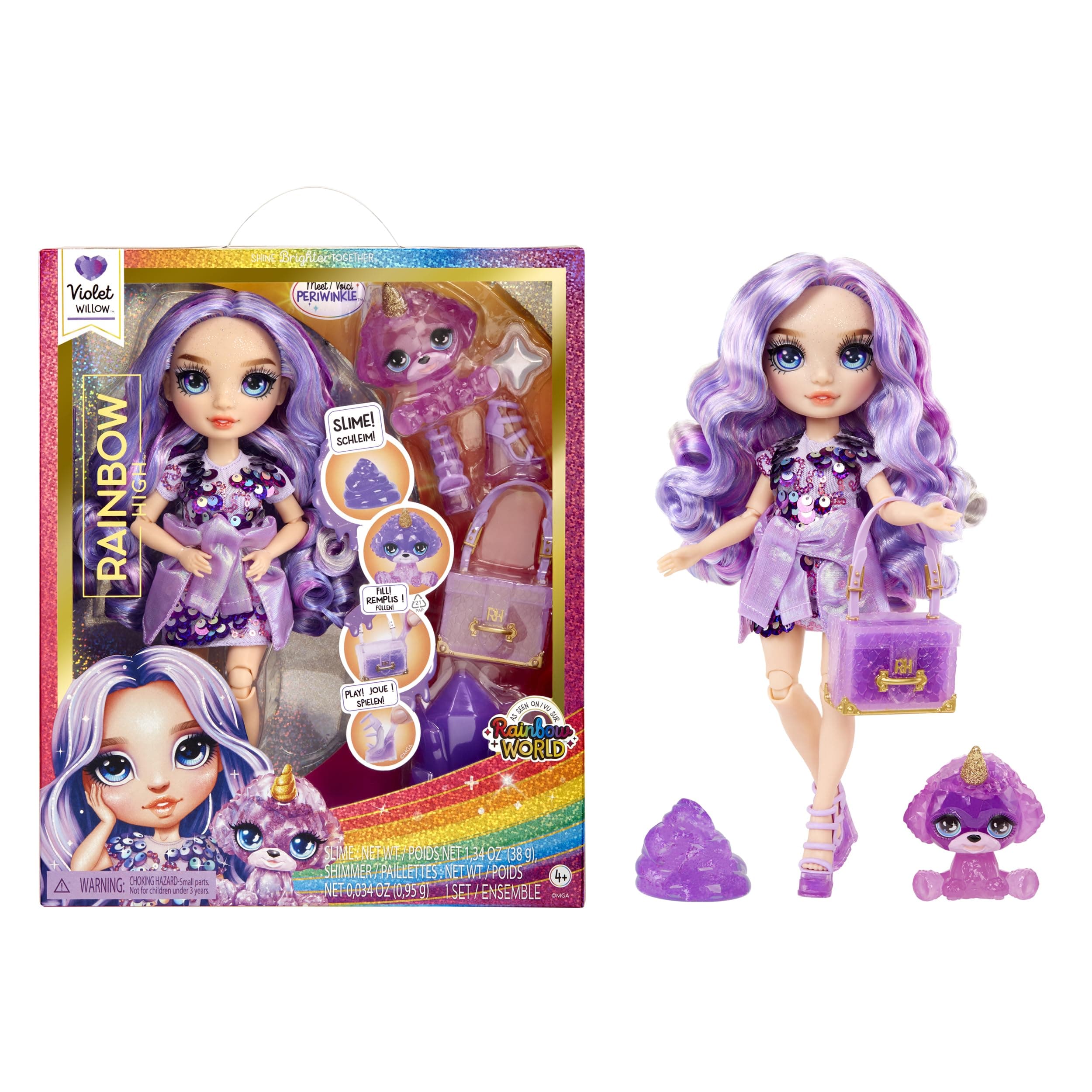 Classic Rainbow Fashion Doll- Violet