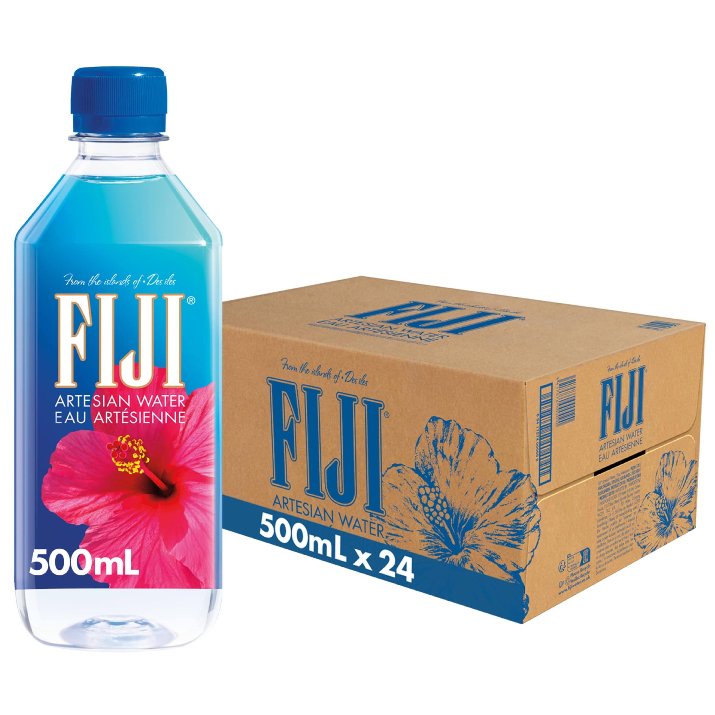 Water Natural Artesian Water Bottles, 6 x 500 ml (Pack of 4, Total 24 Bottles)