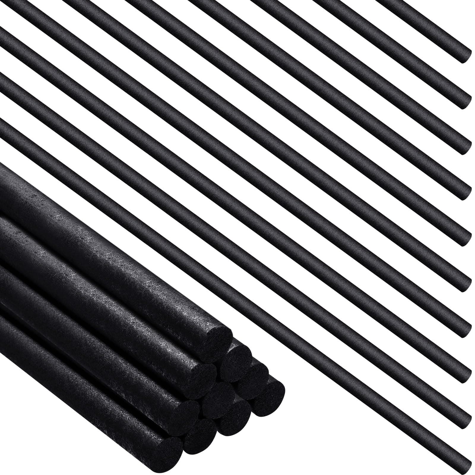 Graphite Stir Rod Stick Crucible Stir Rod Long Carbon Stirring Rod Graphite Crucible Stir Stick for Melting Casting Refining Gold Silver Copper, 12 Inch Length, 5/16 Inch Diameter (10 Pieces)