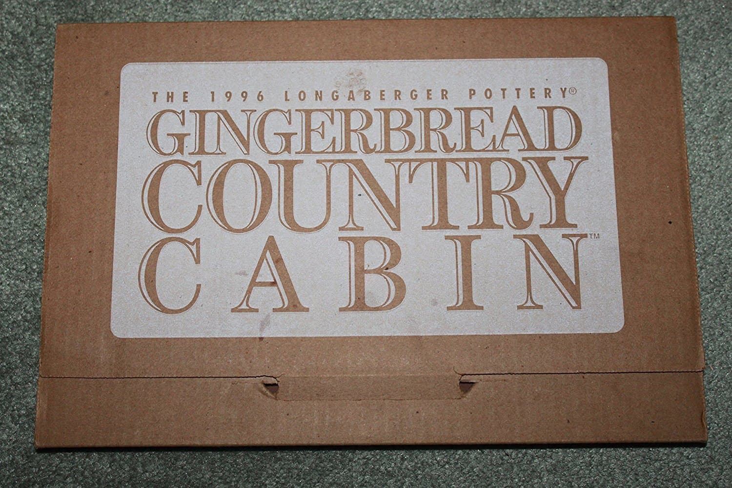 Longaberger The 1996 Pottery Gingerbread Country Cabin Mold