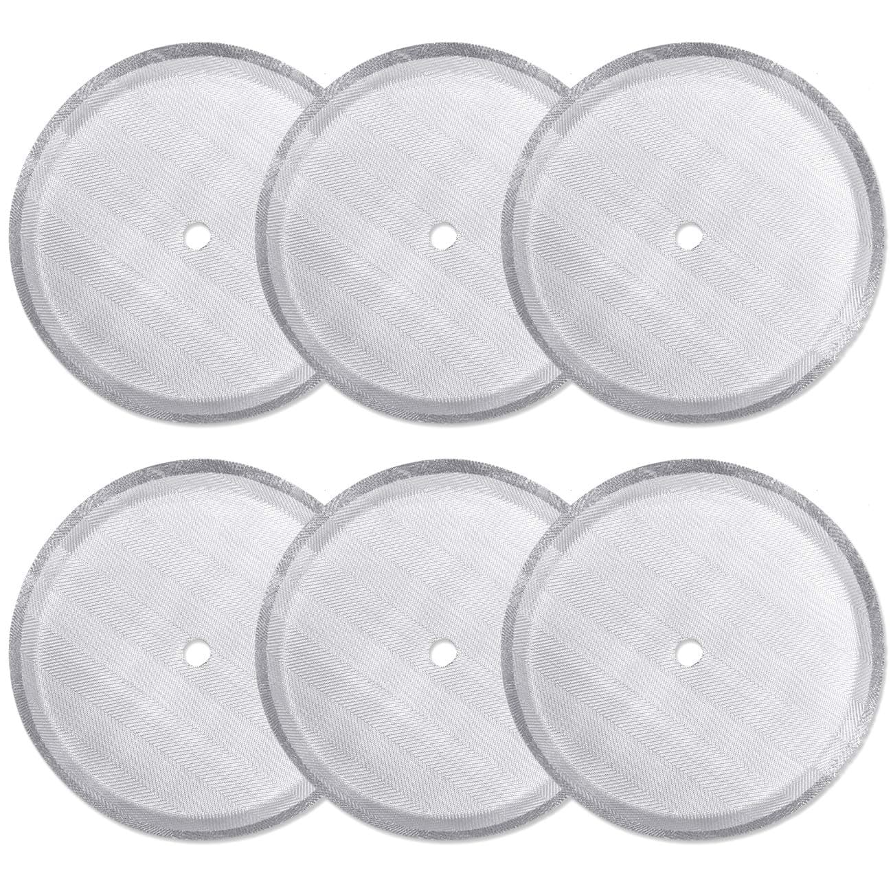 ACKLLR 6 Pack French Press Replacement Filter Screen,4 Inch, Reusable Stainless Steel Mesh Filters for Universal 1000 ml / 34 oz / 8 Cup French Press Coffee Makers and Tea Machines