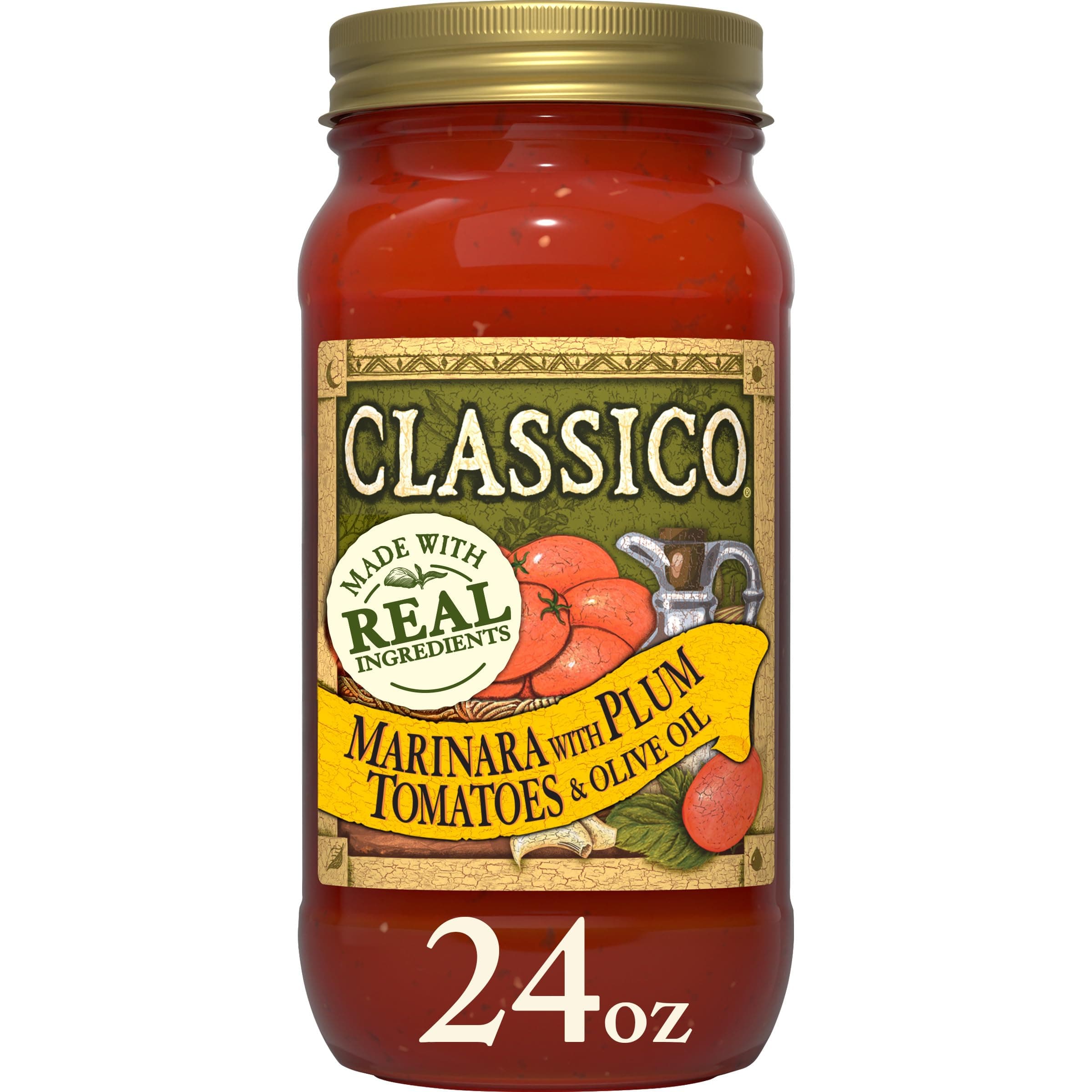 Marinara with Plum Tomatoes & Olive Oil Pasta Sauce (24 oz Jar)
