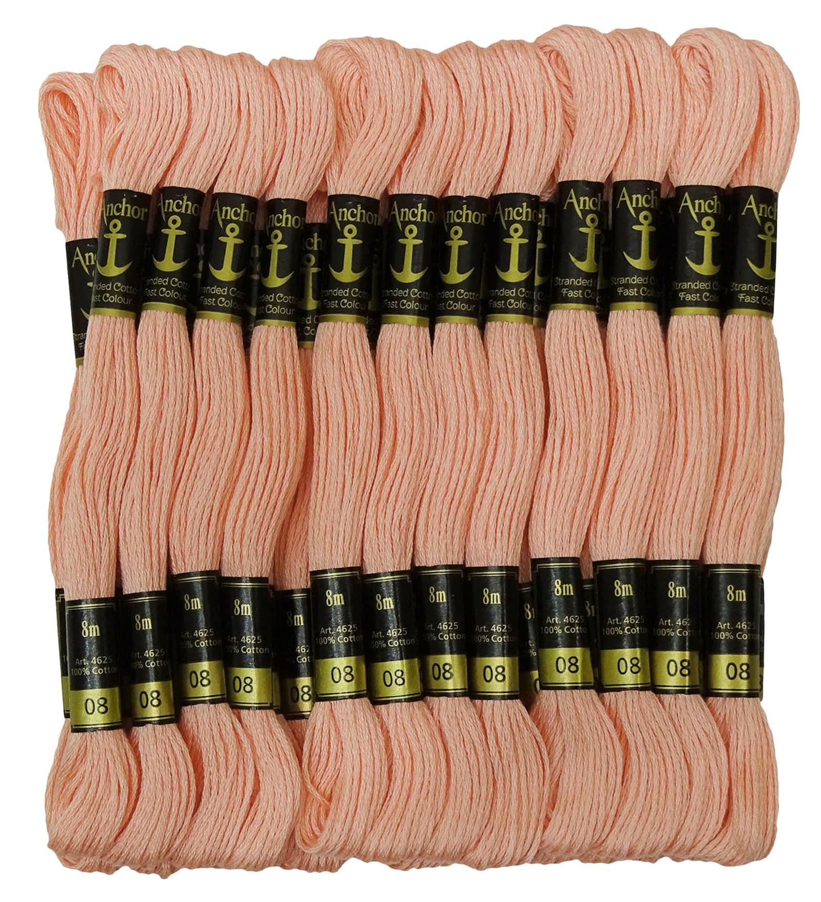 IBA Indianbeautifulart 25 x Anchor Stranded Cotton Thread Hand Cross Stitch Sewing Embroidery Floss Skeins-Peach