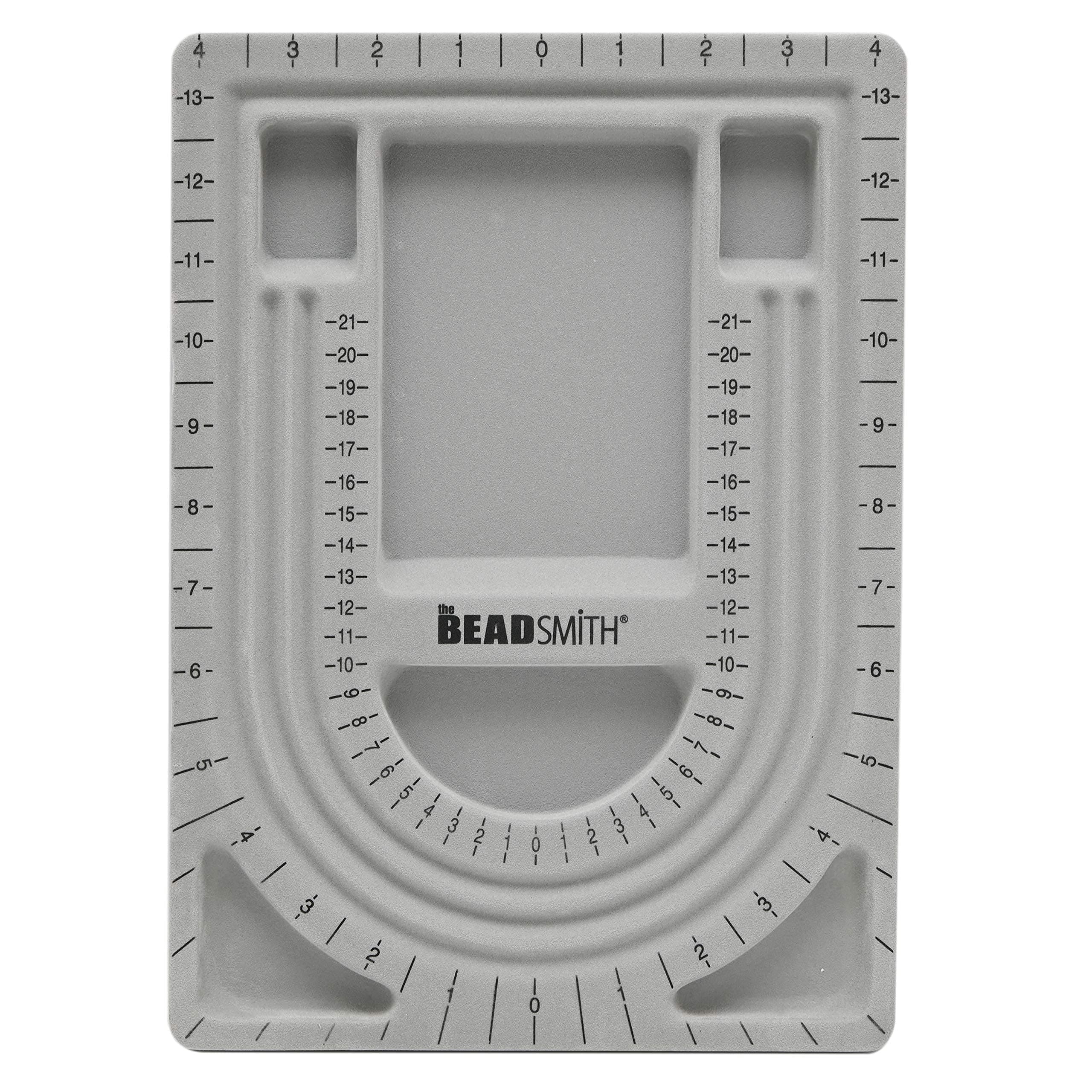 Beadsmith Bead Design Beading Board, 9 by 13-Inch, Grey Flock
