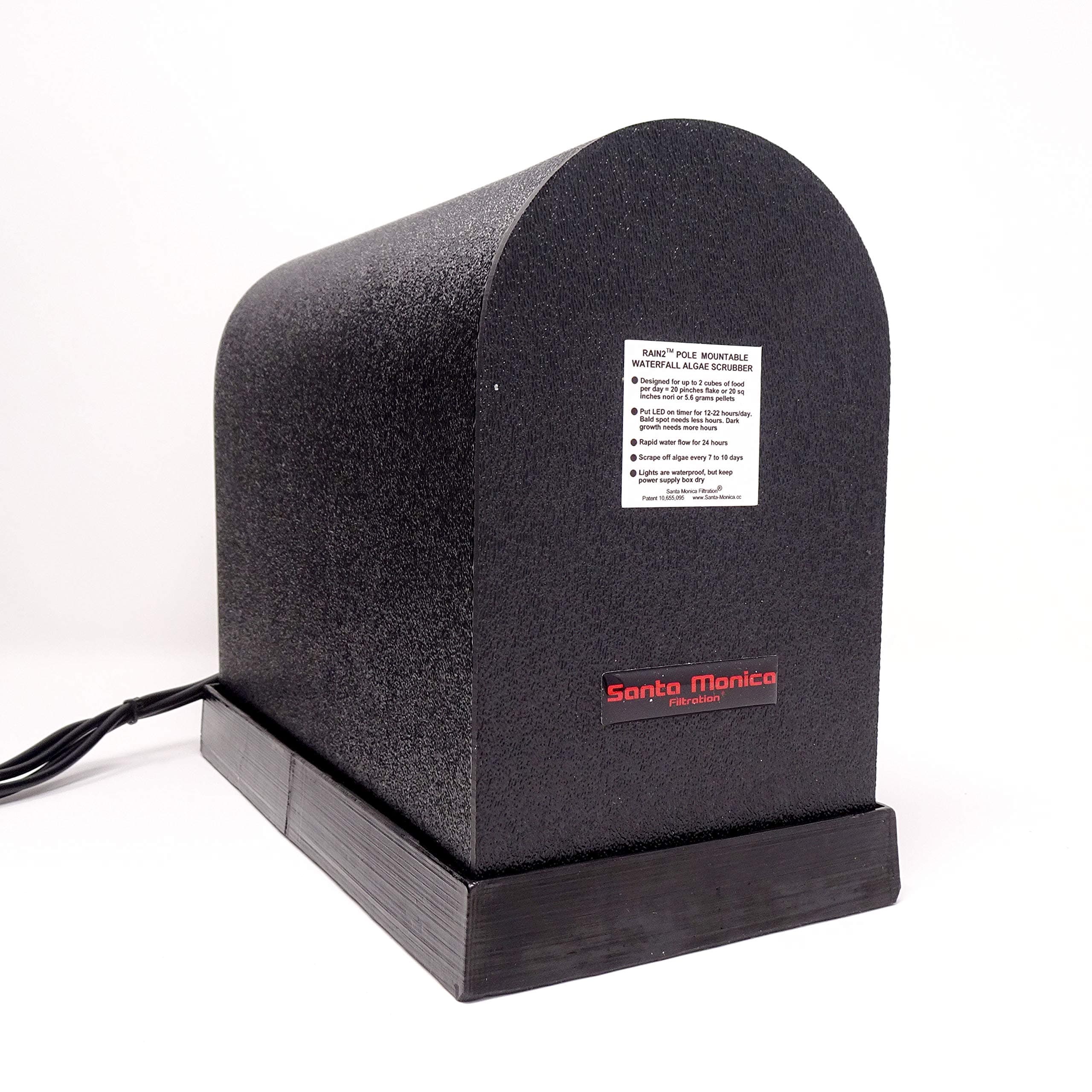 RAIN2 Pole Mountable Waterfall Algae Scrubber ATS with Two (2) GEM5 Lights - Aquarium Filter Turf Replaces Chaeto Reactor Protein Skimmer Sponge Canister Pellets Zeo Waterchange Probiotics