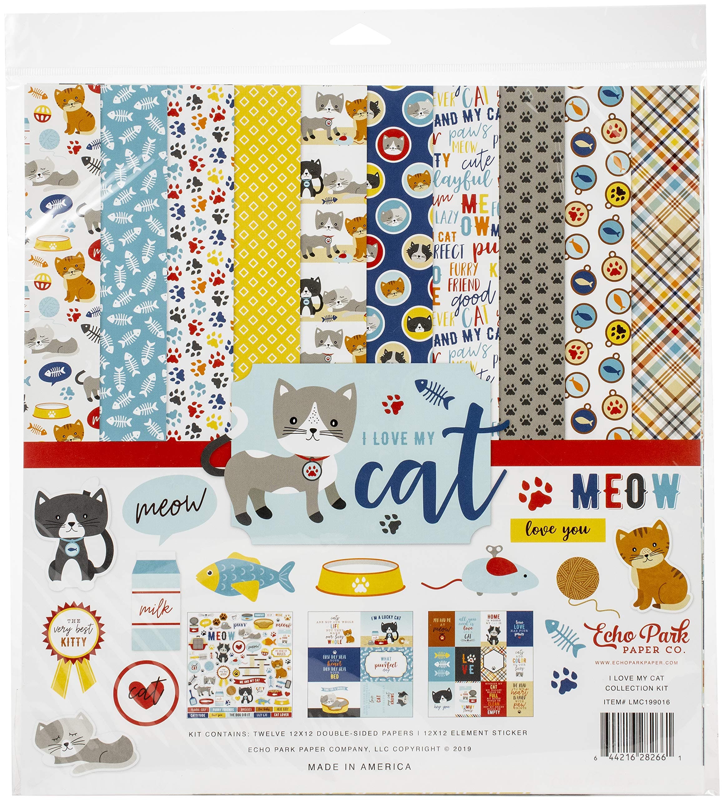 LMC199016 I Love My CAT COLL 12X12 KIT